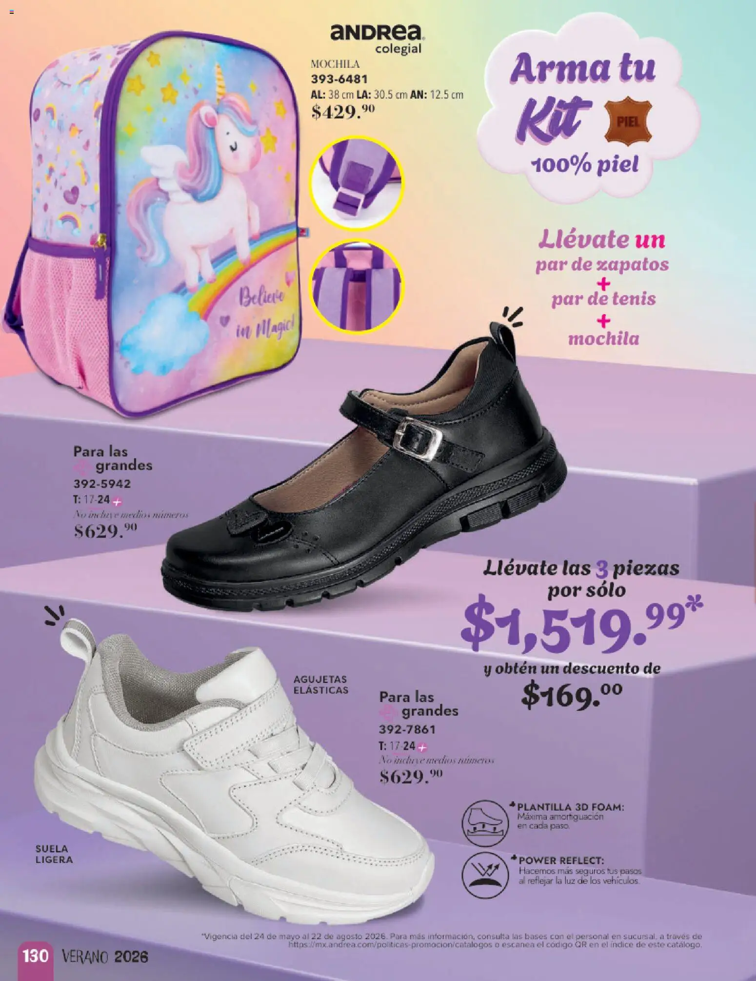 Vista previa las ofertas de la tienda Andrea - Andrea catálogo Infantil desde el 24/05/2026 - Tenis, Mochila, Zapatos