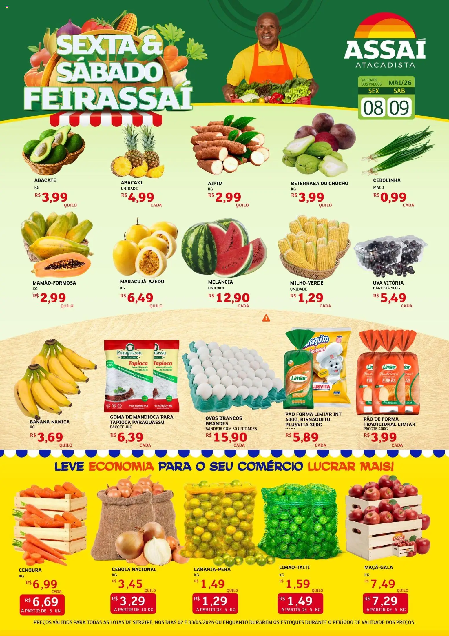 Pré-Visualização do folheto "Assaí Atacadista ofertas - SE" da loja Assaí Atacadista válido a partir de 08/05/2026