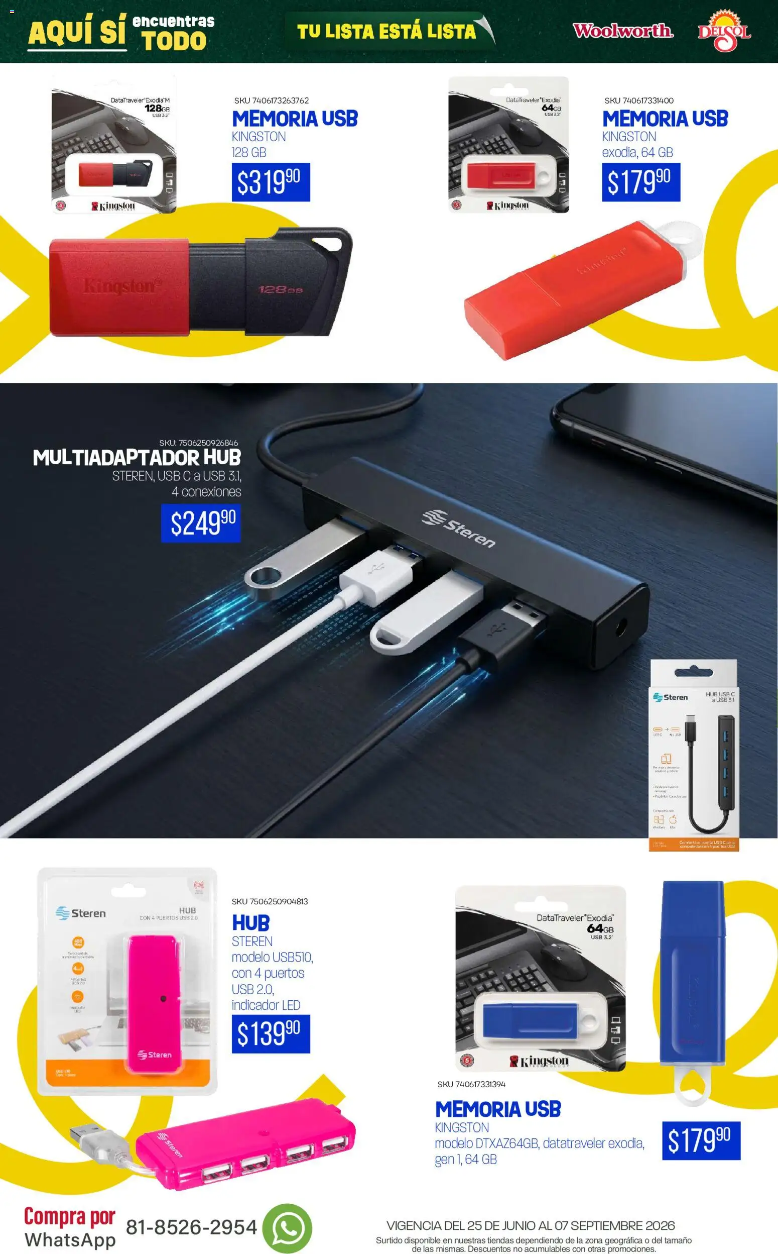 Vista previa las ofertas de la tienda Del Sol y Woolworth - Del Sol y Woolworth catálogo Back To School desde el 25/06/2026 