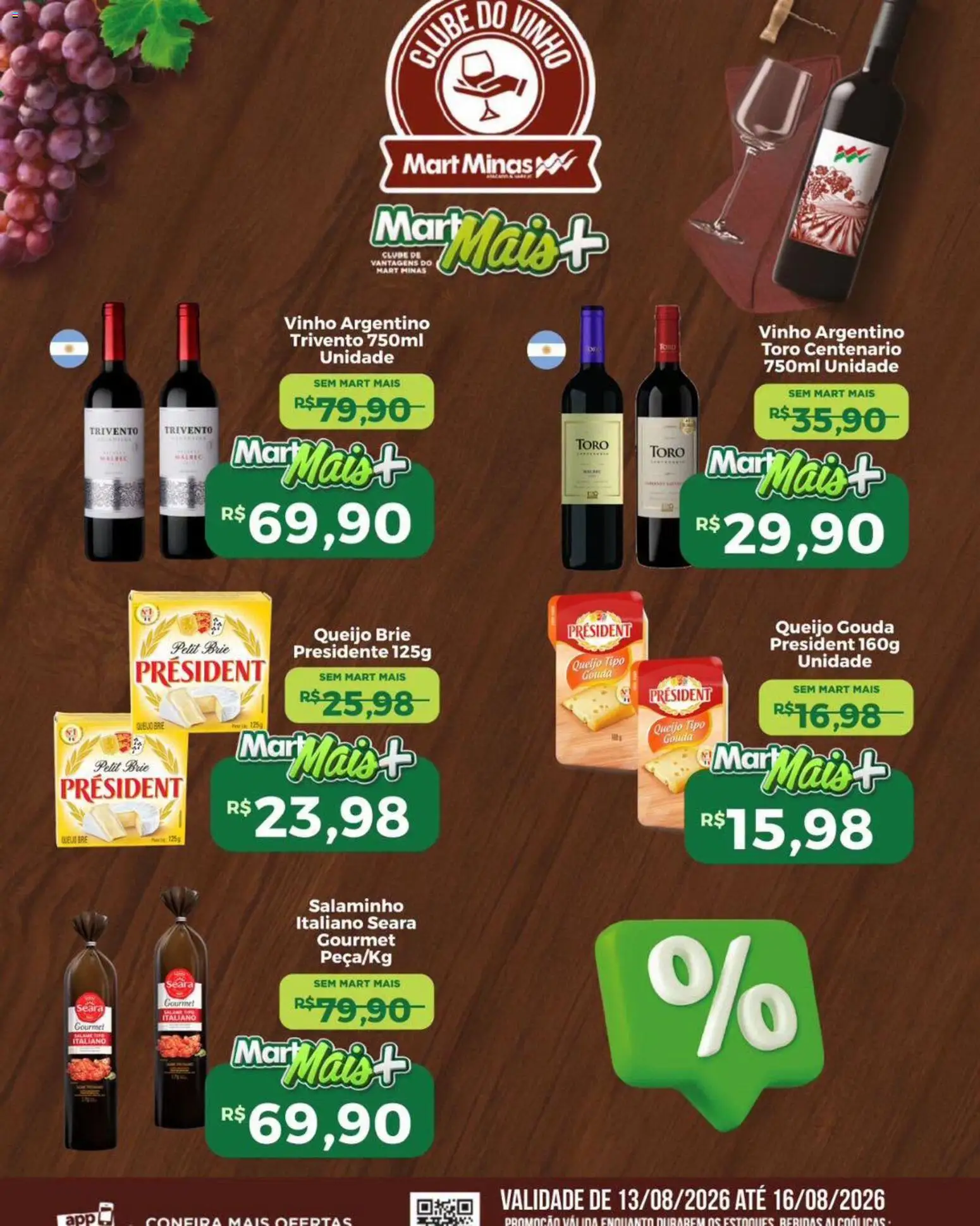 Pré-Visualização do folheto "Mart Minas ofertas Clube do Vinho" da loja Mart Minas válido a partir de 13/08/2026