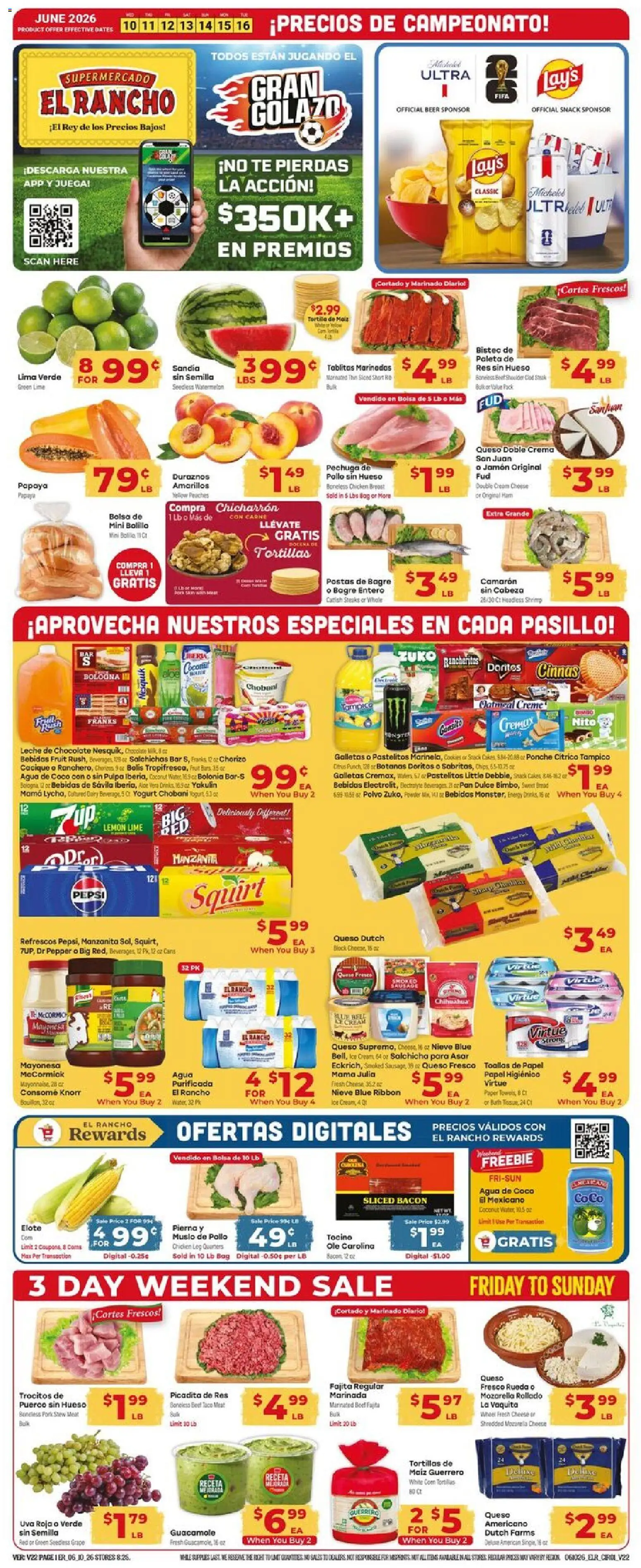 Ad Preview of El Rancho El Rancho Weekly Ad from 06/10/2026