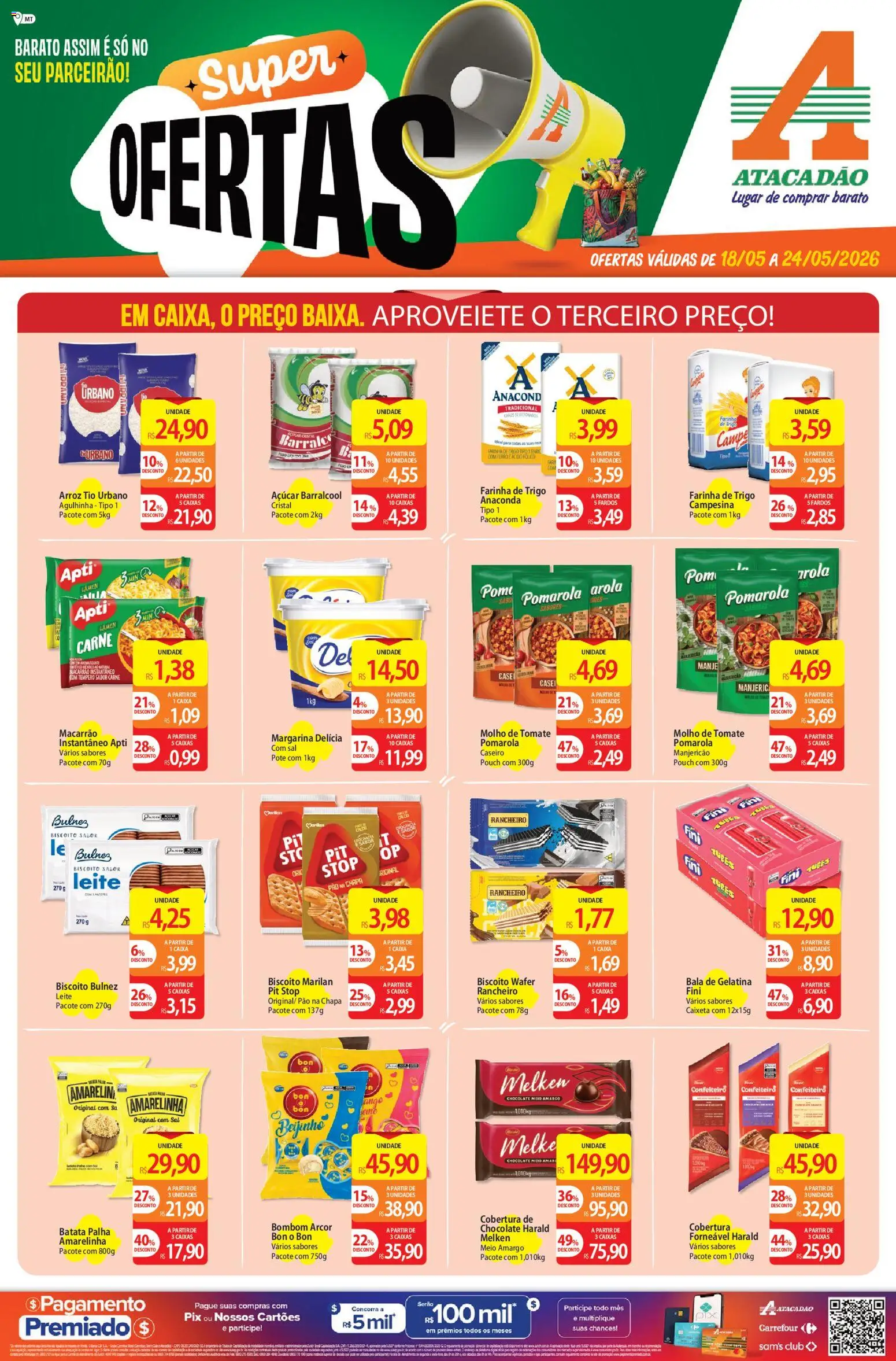 Pré-Visualização do folheto "Atacadão ofertas - MT" da loja Atacadão válido a partir de 18/05/2026