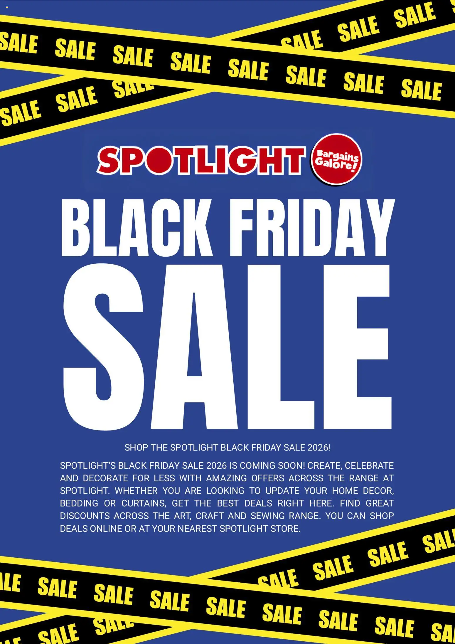 Preview of catalogue Spotlight Black Friday Notice from shop Spotlight valid 14/10/2026