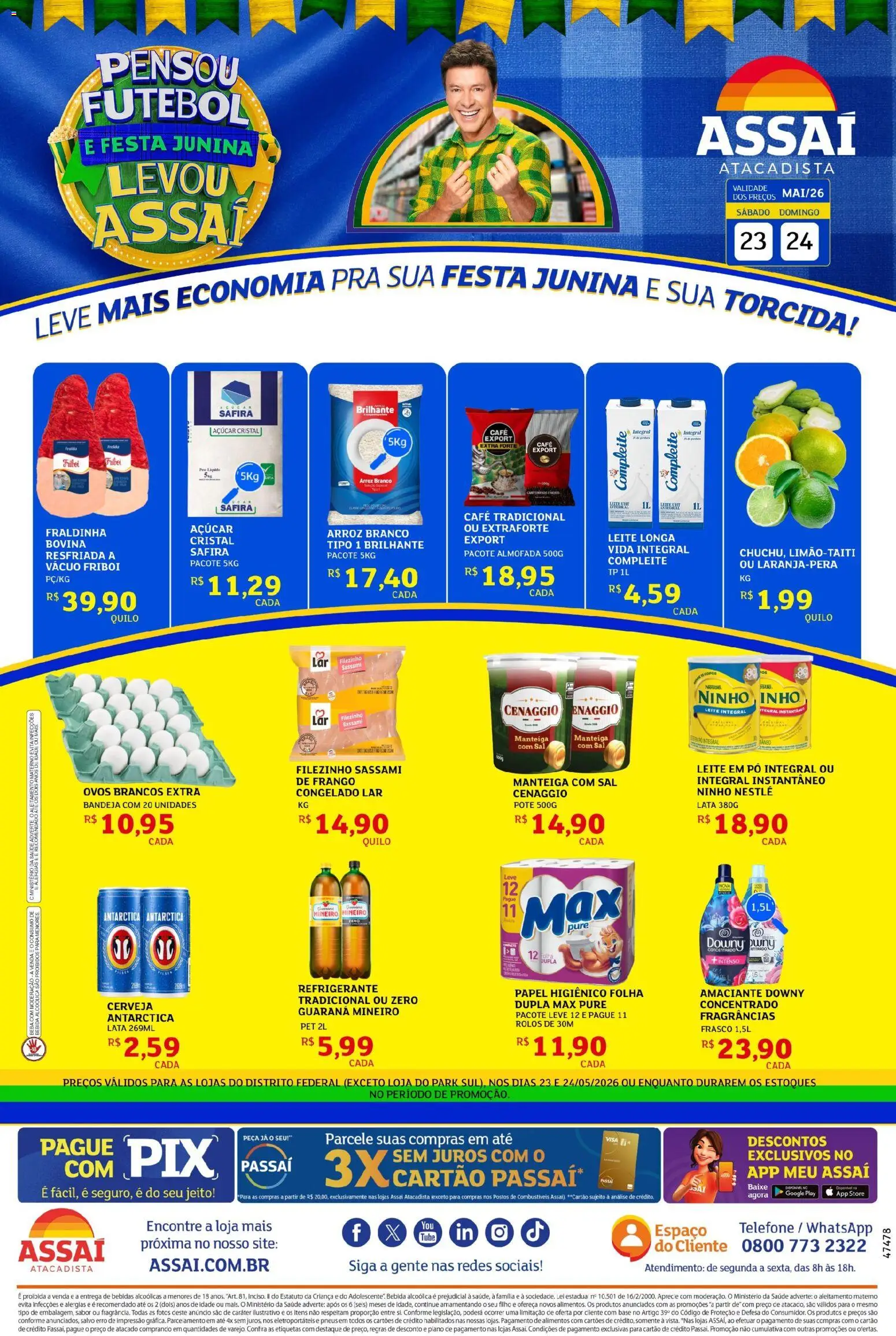 Pré-Visualização do folheto "Assaí Atacadista ofertas - DF" da loja Assaí Atacadista válido a partir de 23/05/2026
