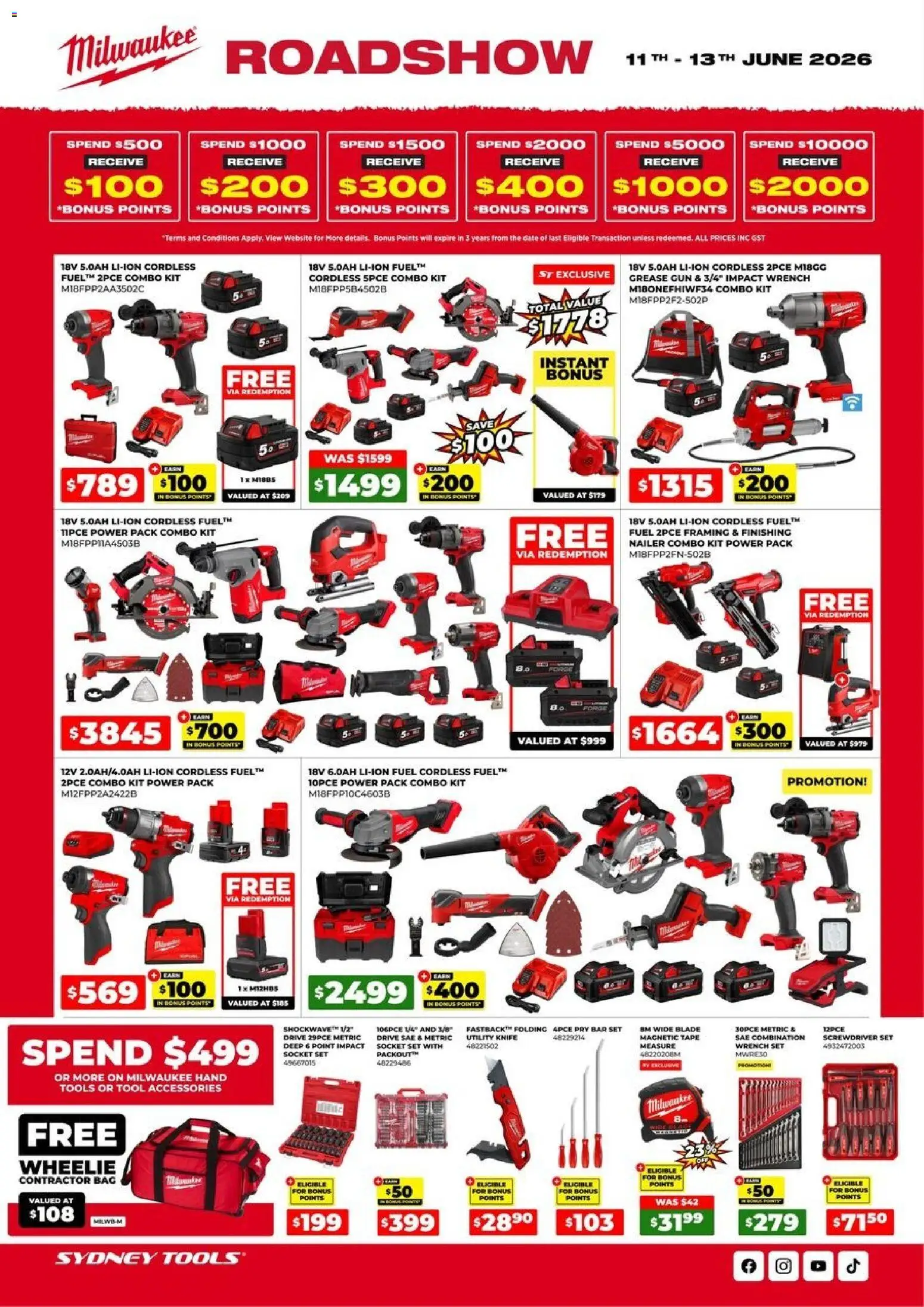 Preview of catalogue Sydney Tools catalogue from shop Sydney Tools valid 11/06/2026 - Socket, Hand tools, Accessories, Date, Tools