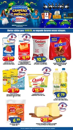 Pré-Visualização do folheto "Bramil Supermercados ofertas do Dia" da loja Bramil Supermercados válido a partir de 18/05/2026
