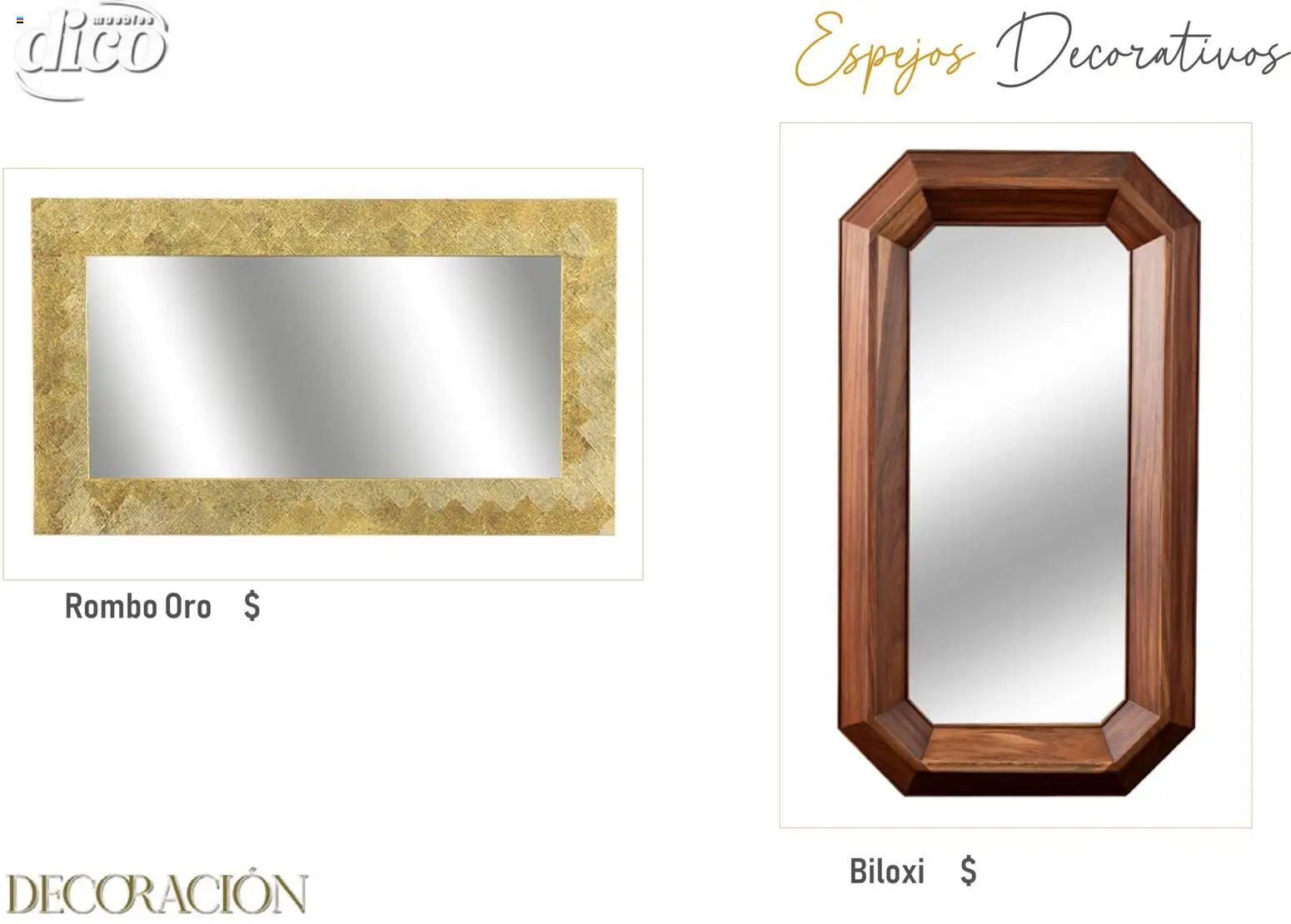 Vista previa las ofertas de la tienda Muebles Dico - Catálogo Decoración desde el 09/12/2025 