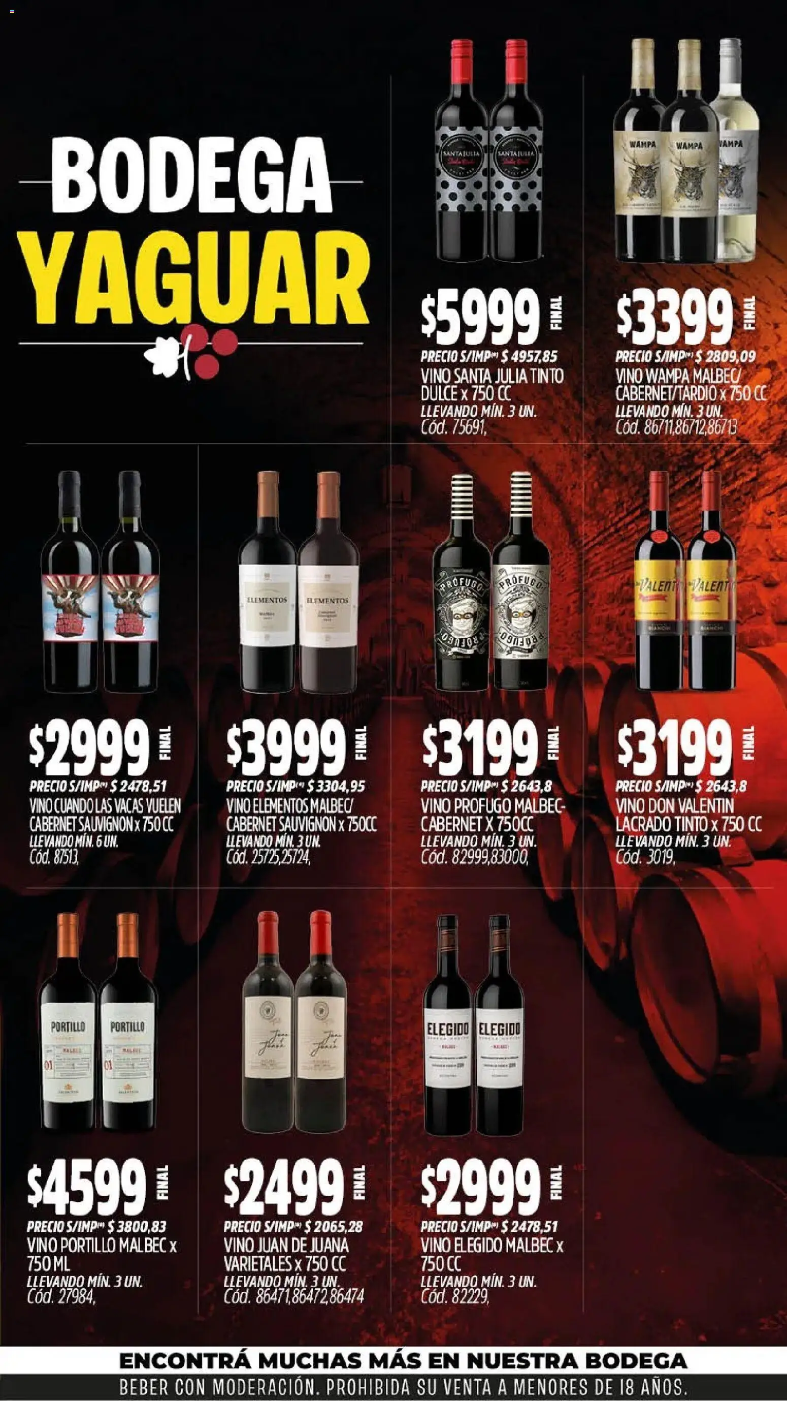 Vista previa del folleto de la tienda Yaguar válido desde el 28/09/2026 - Vino, Dulce