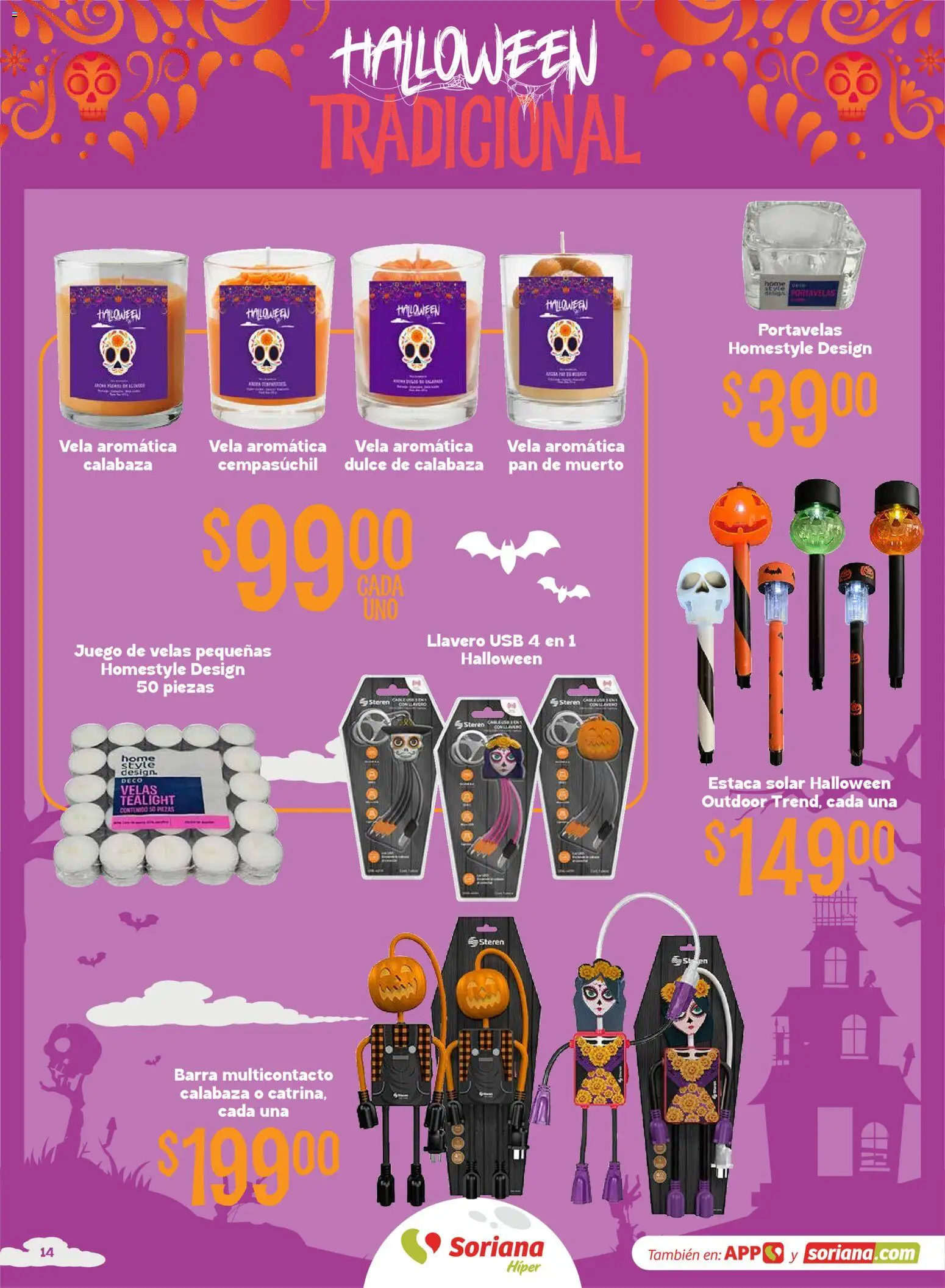 Vista previa las ofertas de la tienda Soriana - Soriana Halloween y Día de muertos Híper Nacional desde el 08/09/2026 