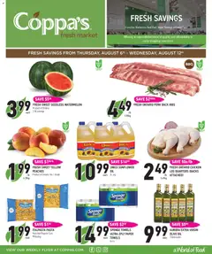 Un aperçu du dépliant Coppas Fresh Market weekly flyer / circulaire du magasin Coppas Fresh Market est valide à partir 6 août 2026