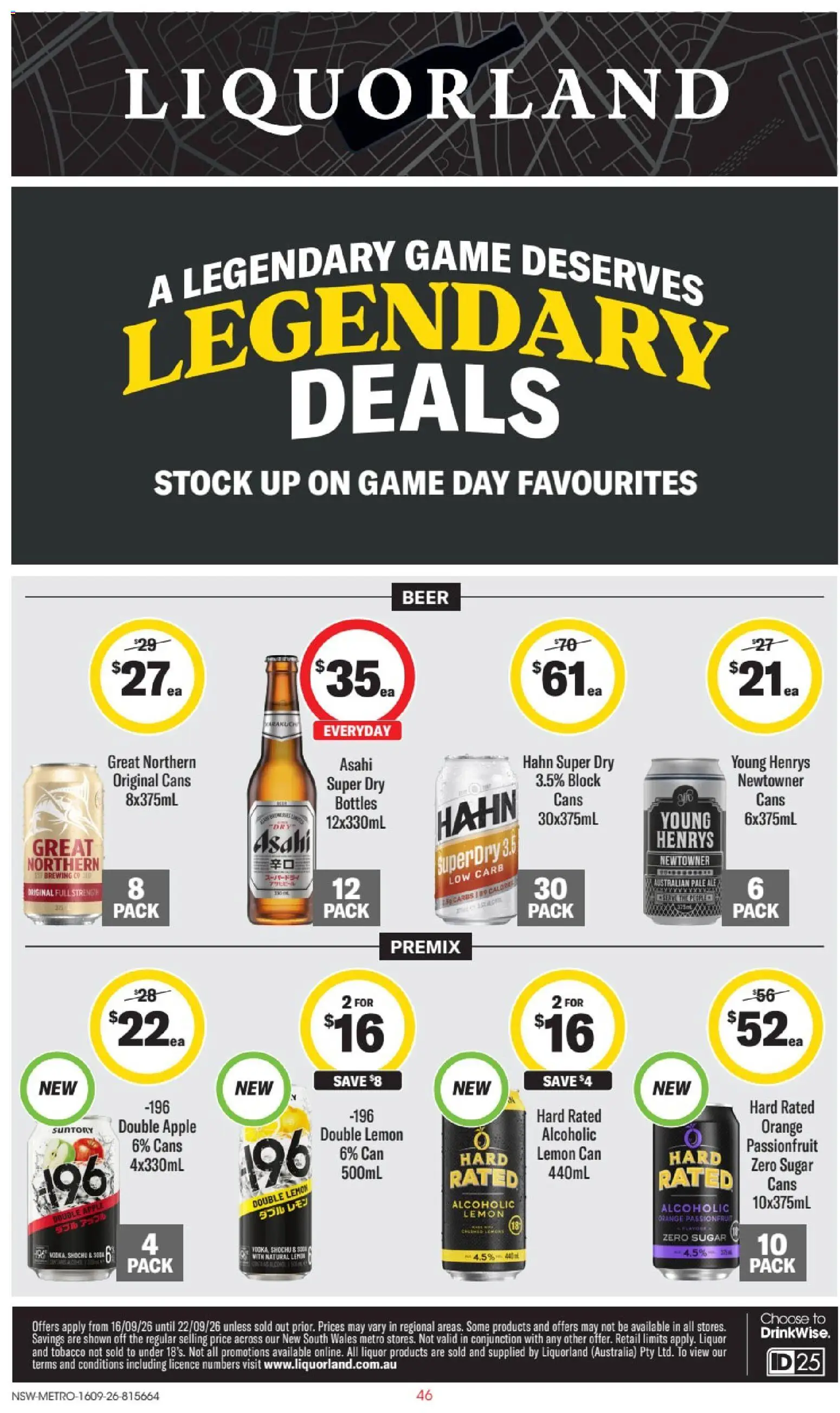 Preview of catalogue Liquorland OS 16/09 from shop Liquorland valid 16/09/2026