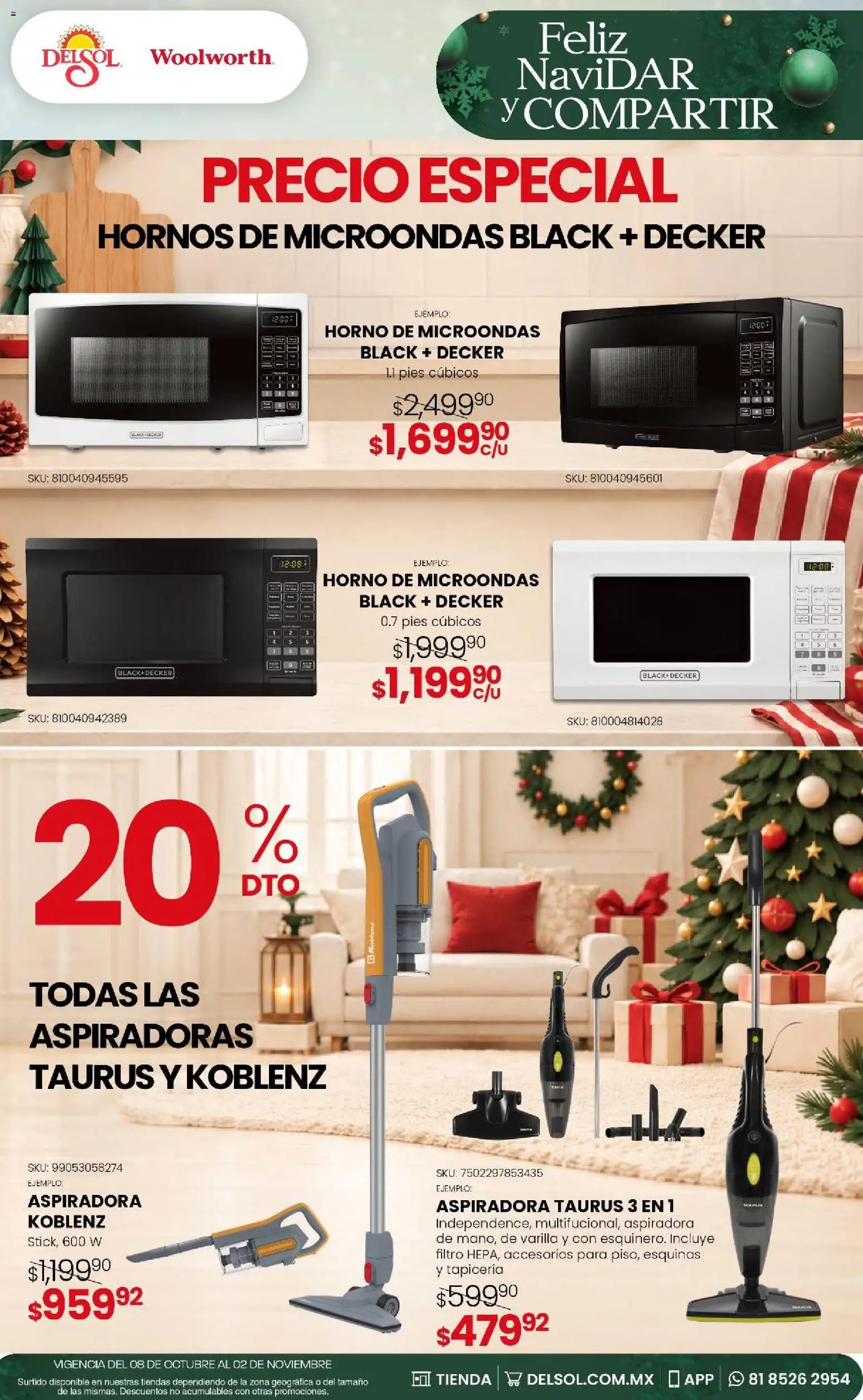 Vista previa las ofertas de la tienda Del Sol y Woolworth - Del Sol y Woolworth - Feliz NaviDar y Compartir desde el 08/10/2026 