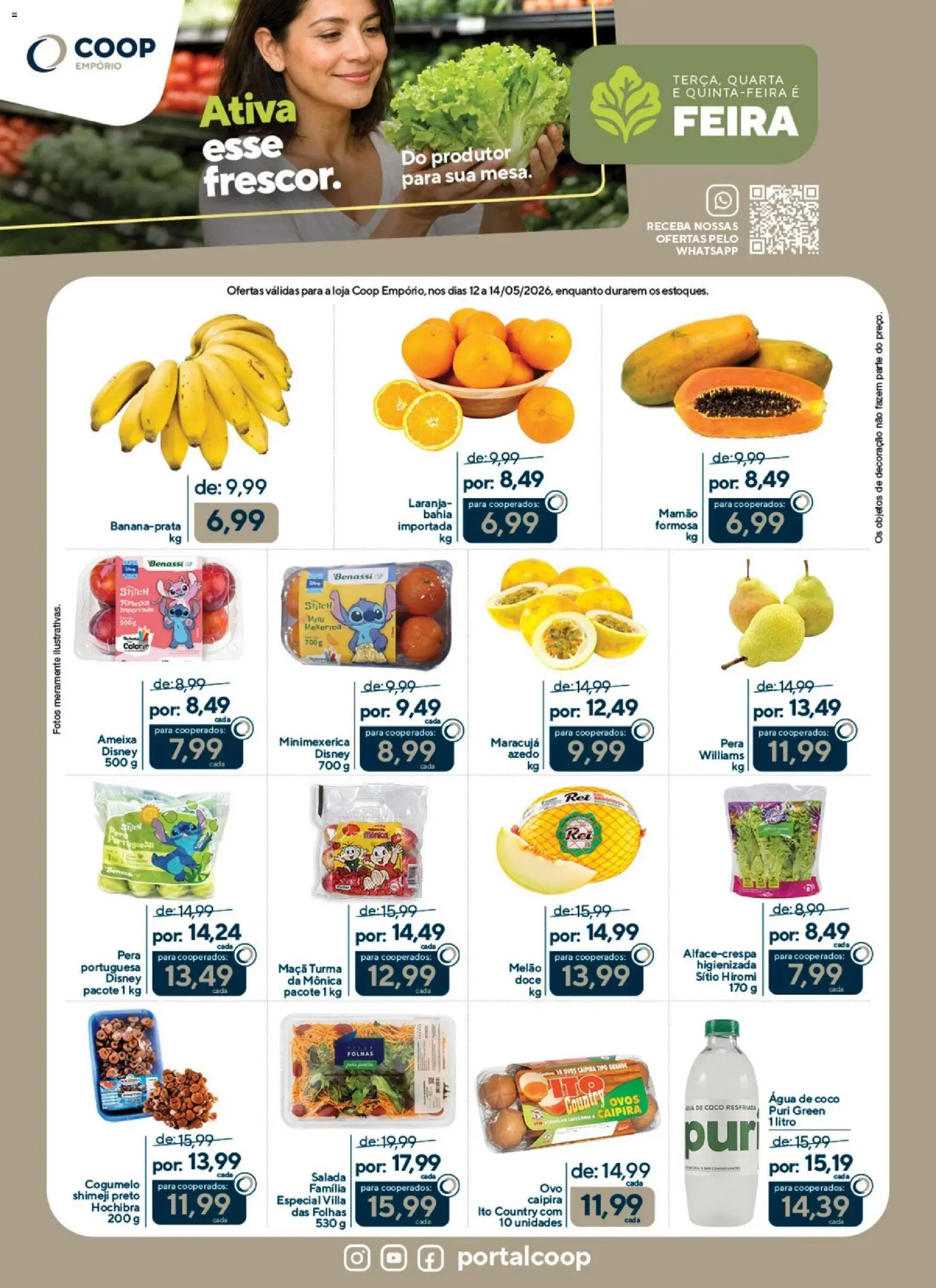 Pré-Visualização do folheto "Coop ofertas Feira e Açougue Empório" da loja Coop válido a partir de 12/05/2026