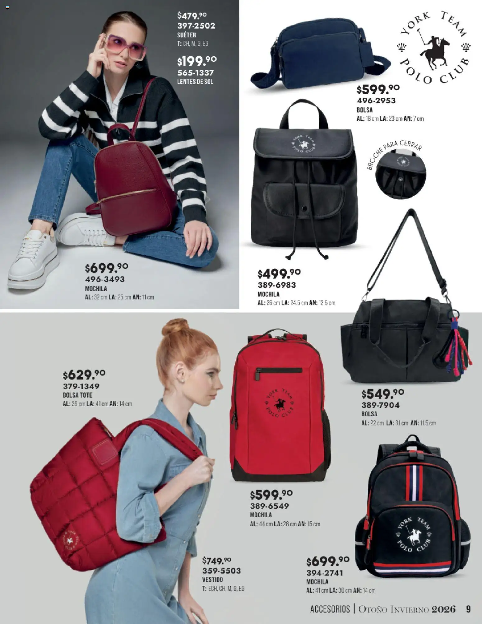Vista previa las ofertas de la tienda Andrea - Andrea catálogo Accesorios para todos desde el 23/08/2026 - Mochila, Vestido, Lentes, Bolsa, Suéter, Lentes de sol