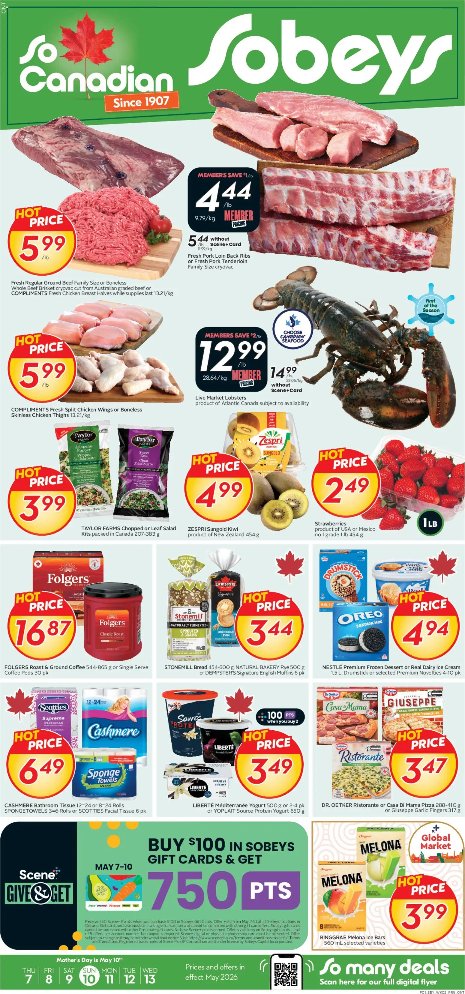 Preview of leaflet Sobeys weekly flyer / circulaire from shop Sobeys is valid from May 07, 2026