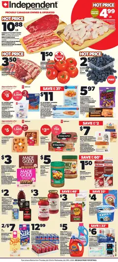 Un aperçu du dépliant Independent Grocer weekly flyer / circulaire du magasin Independent Grocer est valide à partir 23 juill. 2026