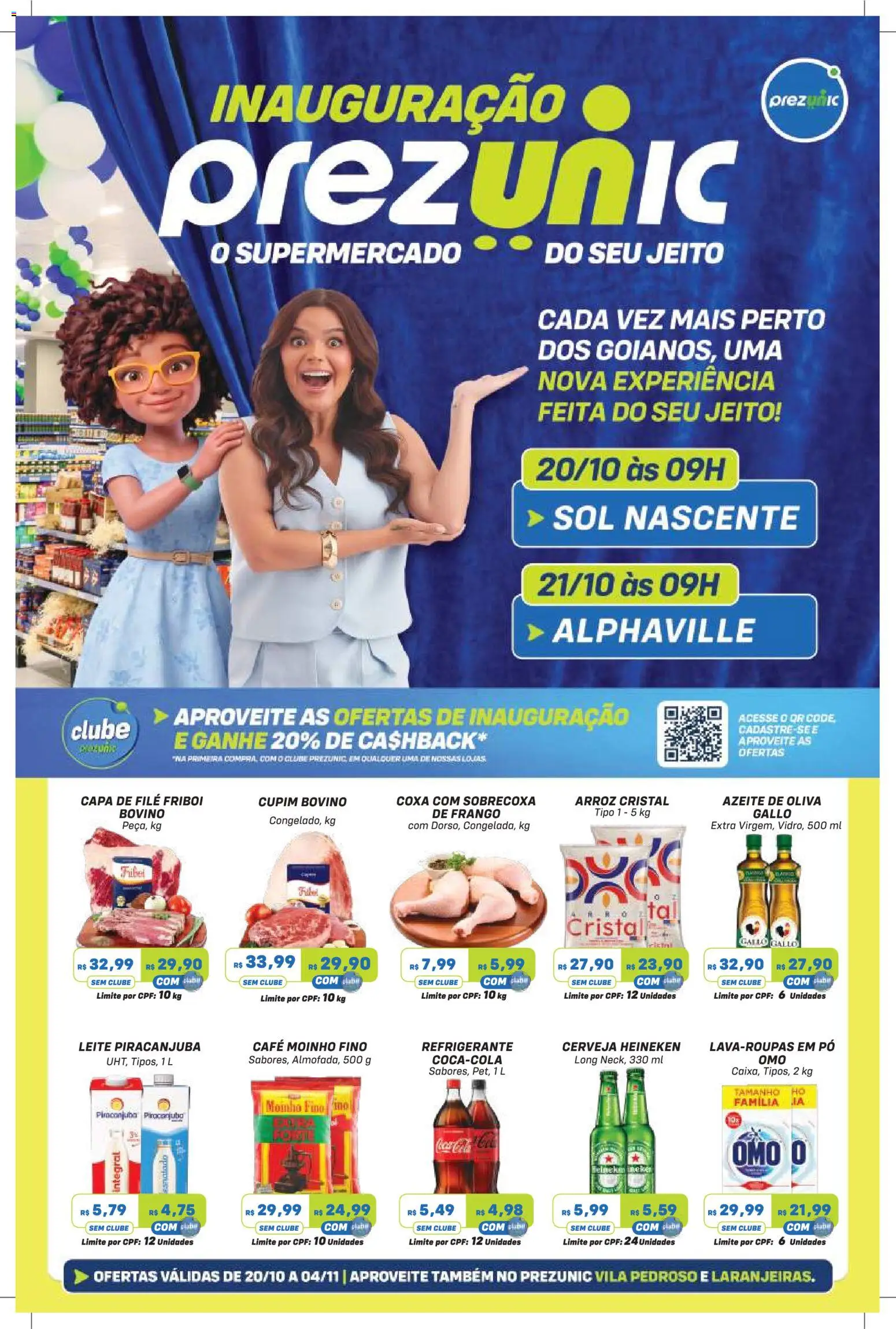Pré-Visualização do folheto "Prezunic ofertas Inauguração" da loja Prezunic válido a partir de 20/10/2026