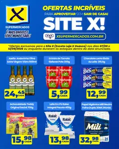 Pré-Visualização do folheto "X Supermercados ofertas incríveis" da loja X Supermercados válido a partir de 07/09/2026