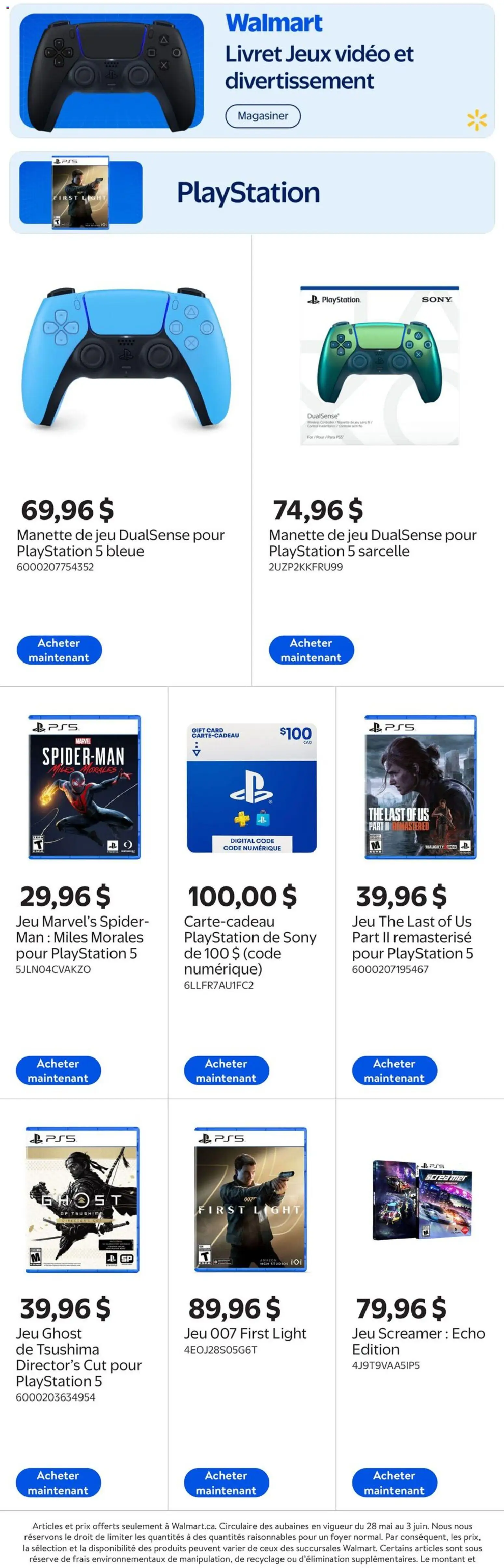 Preview of leaflet Walmart - Extended Aisle from shop Walmart is valid from May 28, 2026 - Video, Playstation