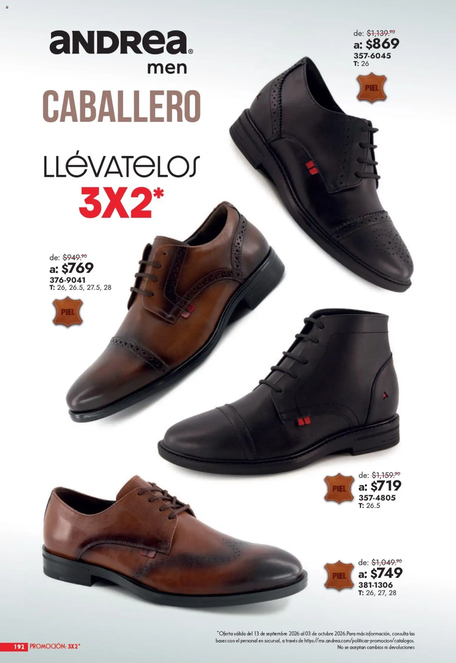 Vista previa las ofertas de la tienda Andrea - Andrea catálogo Outlet desde el 13/09/2026 