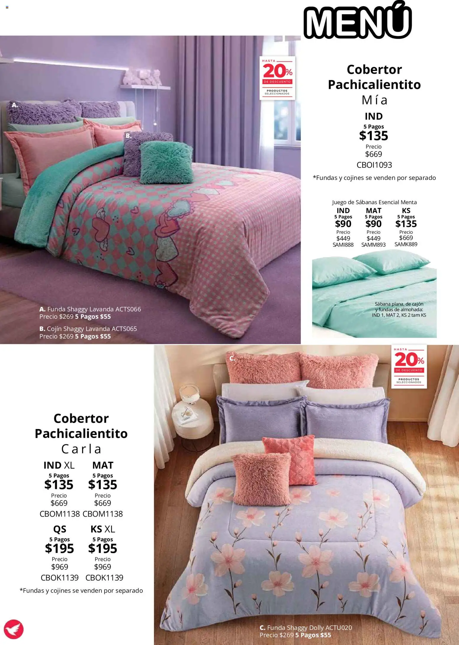 Vista previa las ofertas de la tienda Colchas Concord - Colchas Concord catálogo Colección Cobertor desde el 01/08/2026 