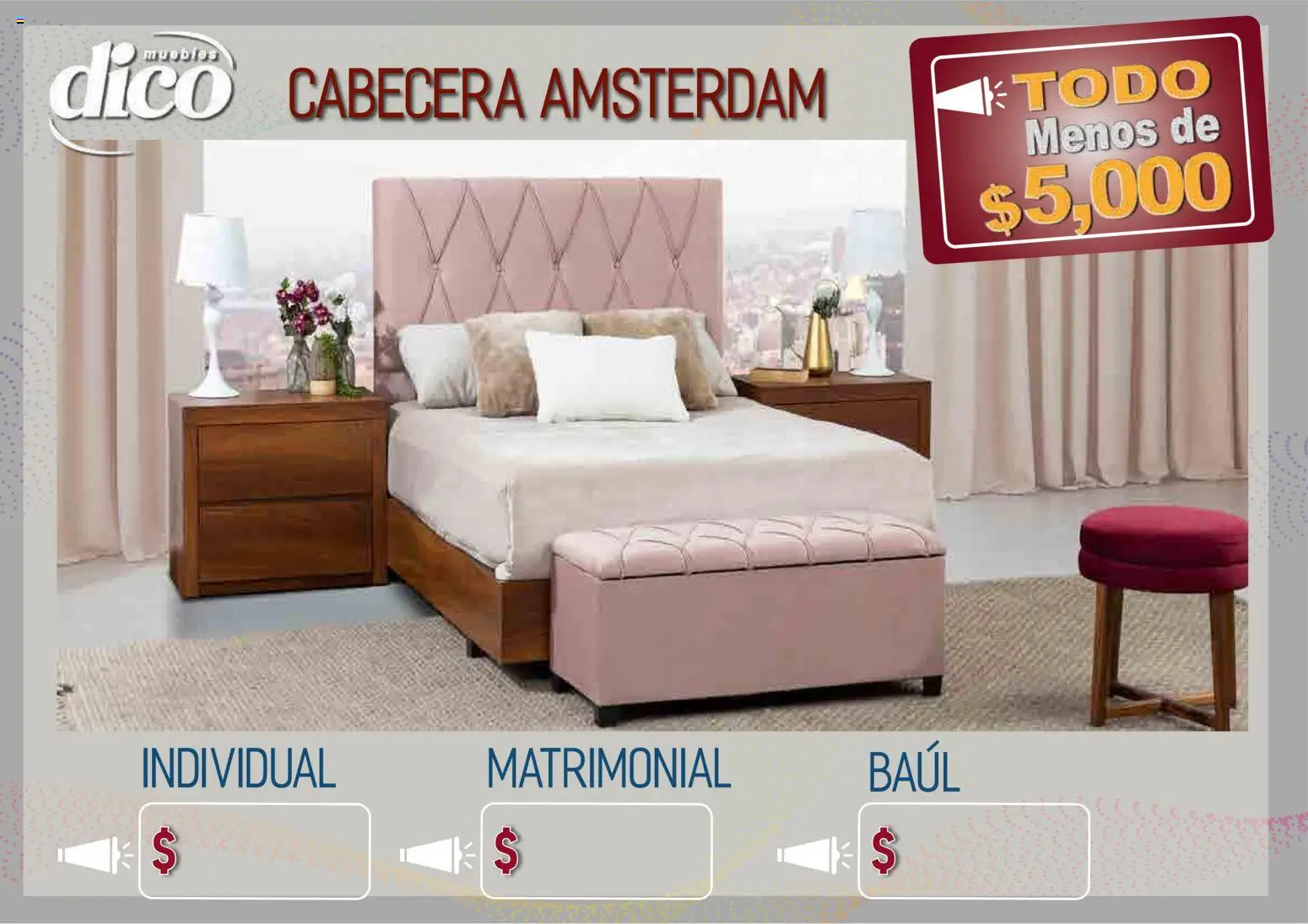 Vista previa las ofertas de la tienda Muebles Dico - Muebles Dico catálogo Todo menos de 5000 Pacifico desde el 09/04/2026 