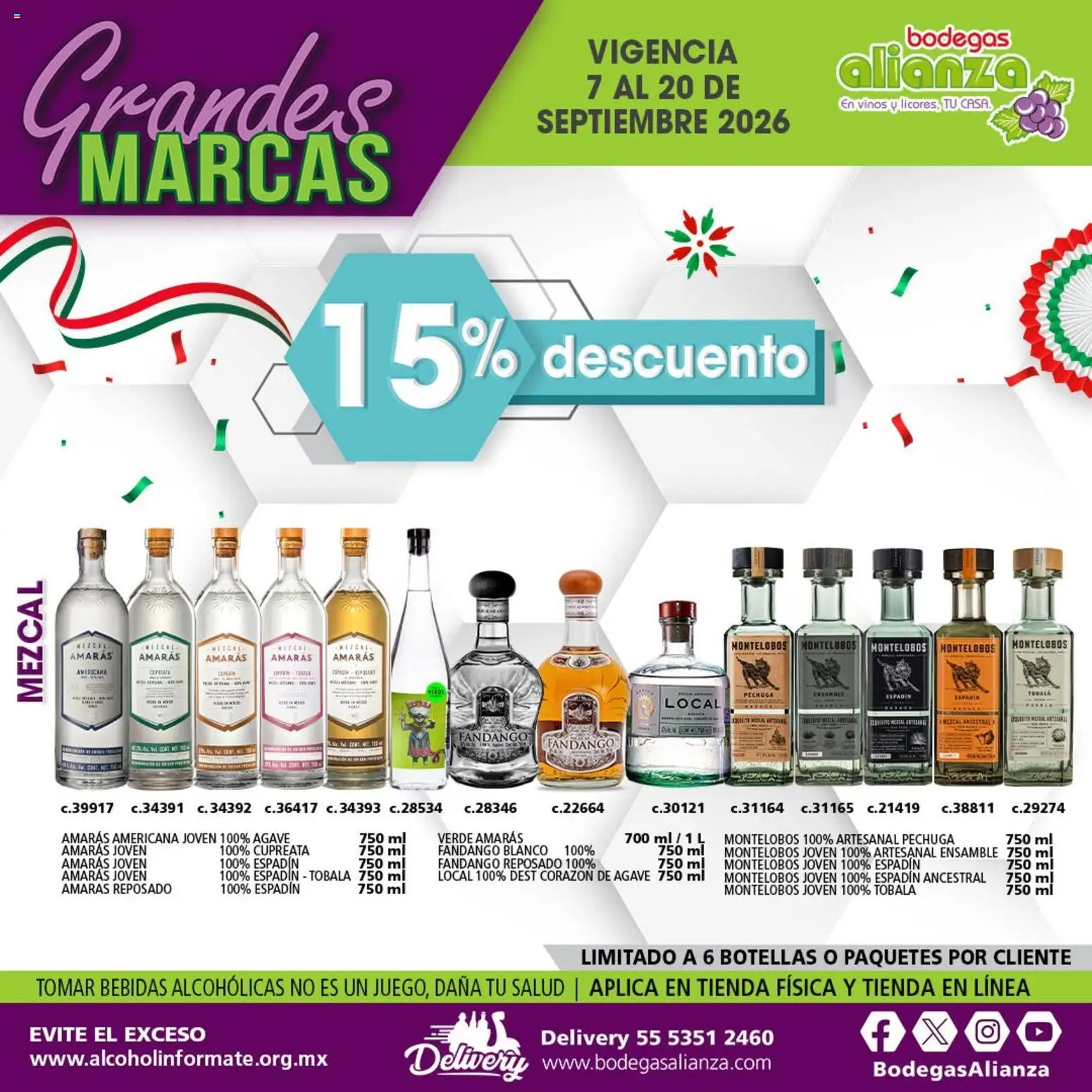 Vista previa las ofertas de la tienda Bodegas Alianza - Bodegas Alianza catálogo Grandes Marcas desde el 07/09/2026 