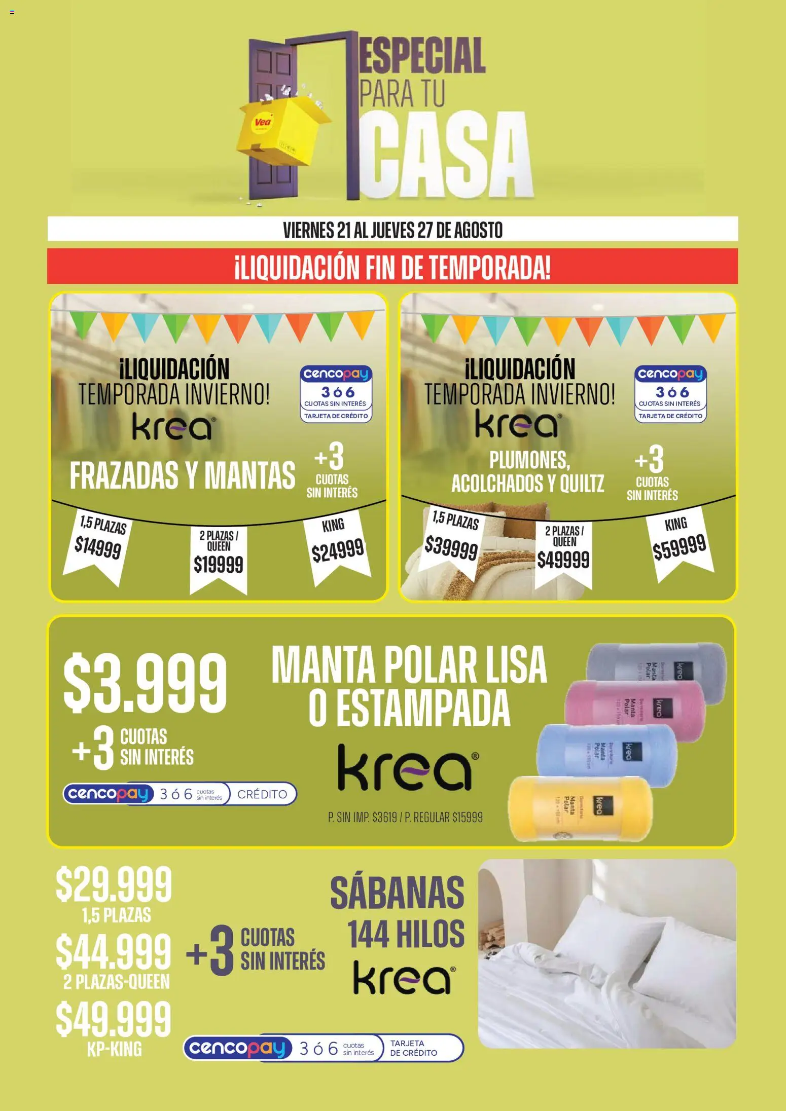 Vista previa del folleto de la tienda Vea válido desde el 21/08/2026 