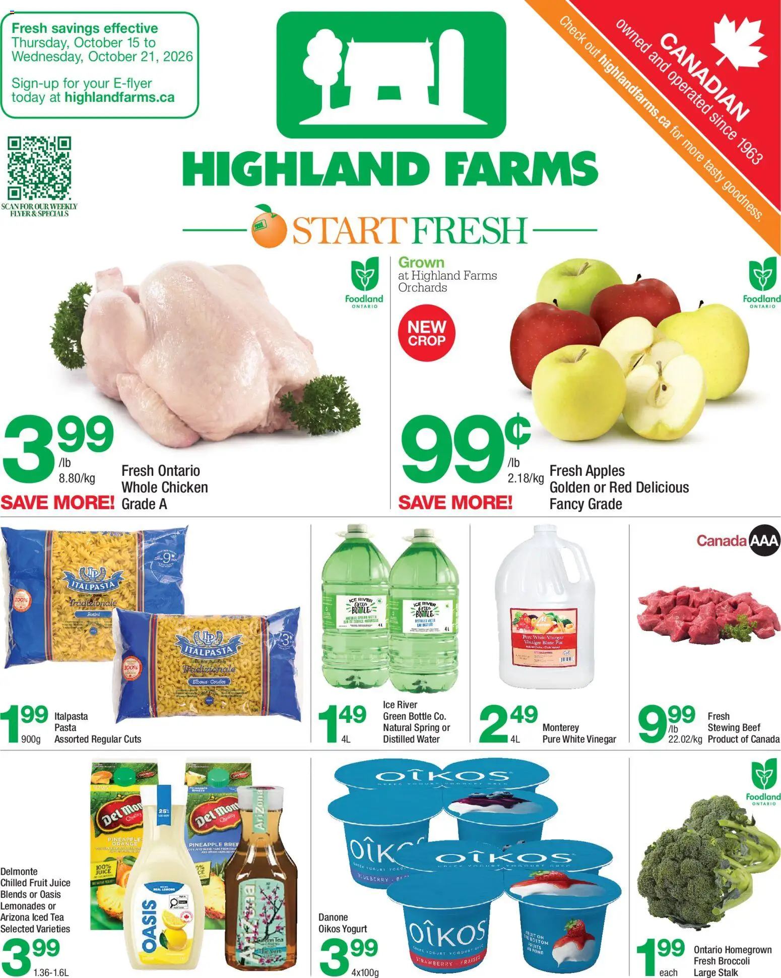 Preview of leaflet Highland Farms weekly flyer / circulaire from shop Highland Farms is valid from Oct 15, 2026