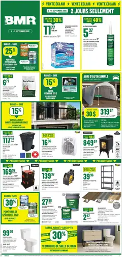 Un aperçu du dépliant BMR weekly flyer / circulaire du magasin BMR est valide à partir 3 sept. 2026