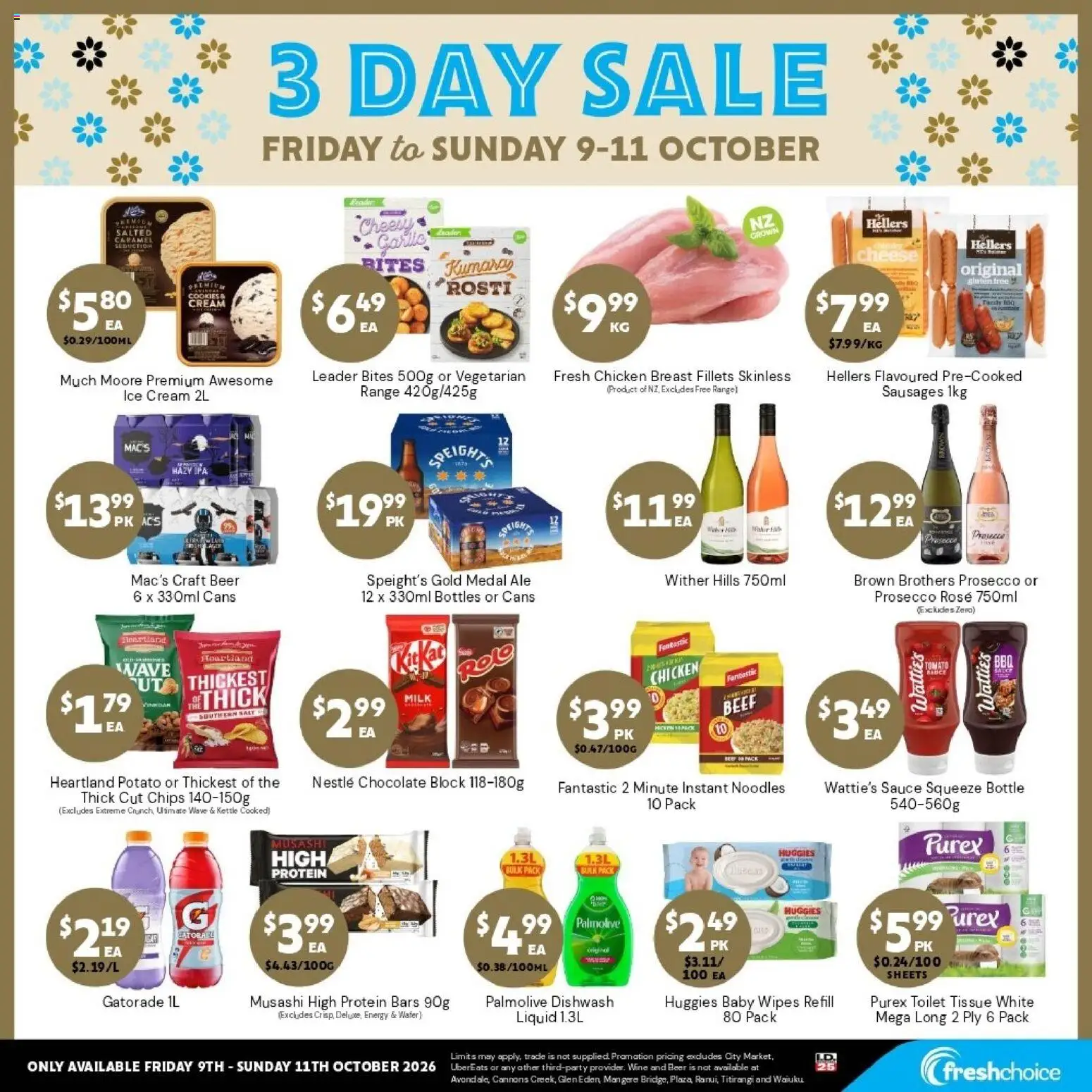 Preview of catalogue FreshChoice 3 Day Sale from shop FreshChoice valid 9 Oct 2026