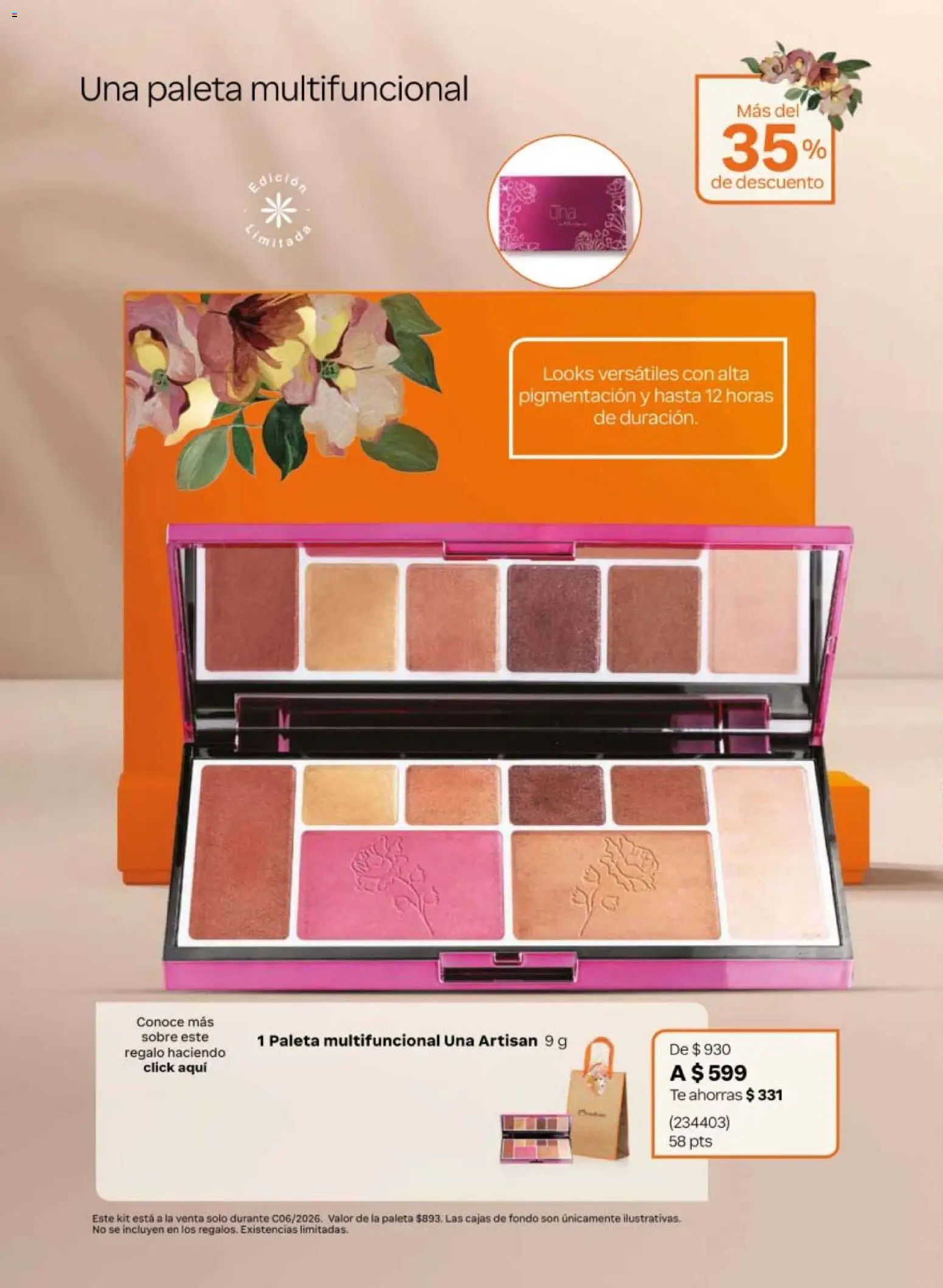 Vista previa las ofertas de la tienda Natura - Natura campaña 6 2026 desde el 02/04/2026 - Té, Paleta, Sobre