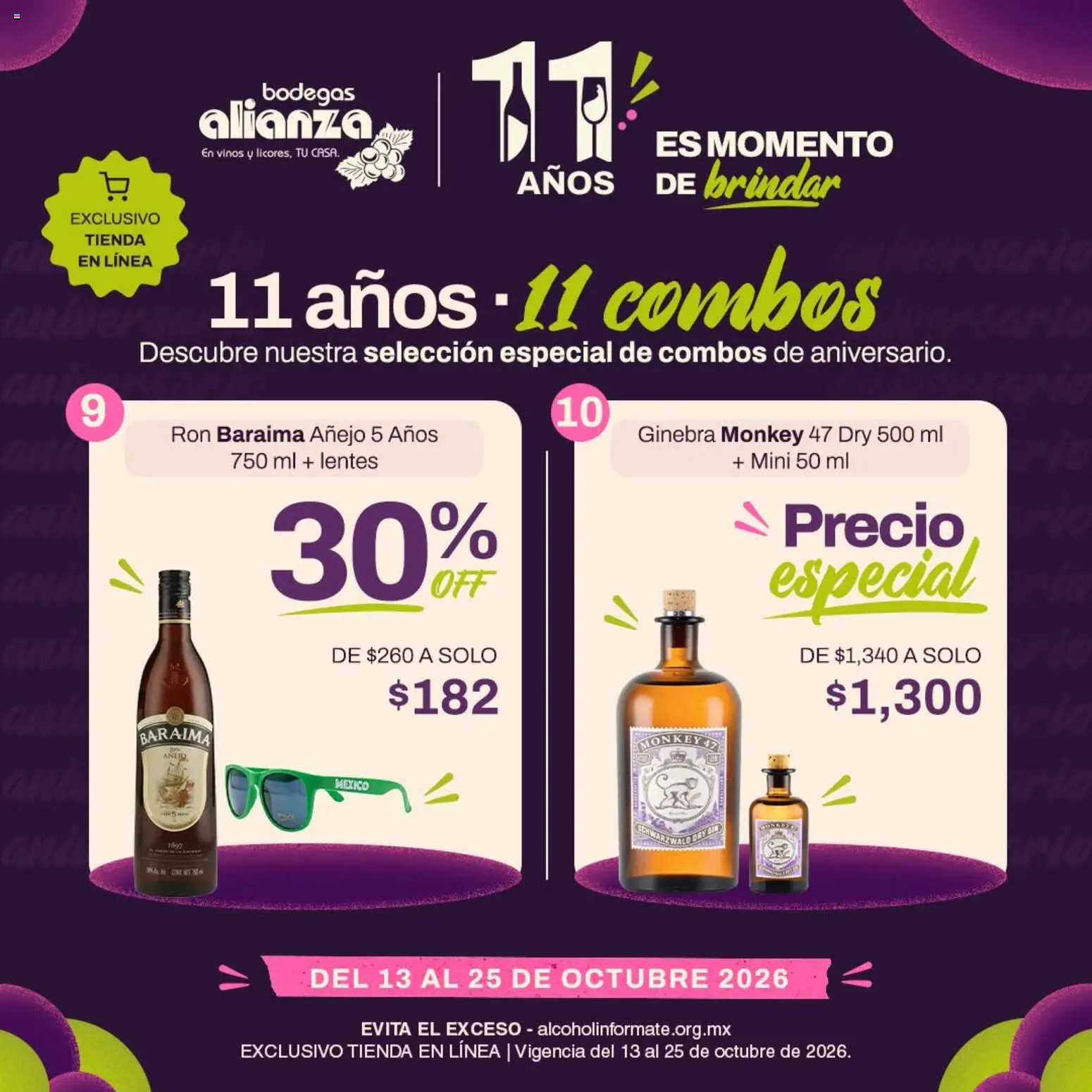 Vista previa las ofertas de la tienda Bodegas Alianza - Bodegas Alianza catálogo 11 años 11 combos desde el 13/10/2026 
