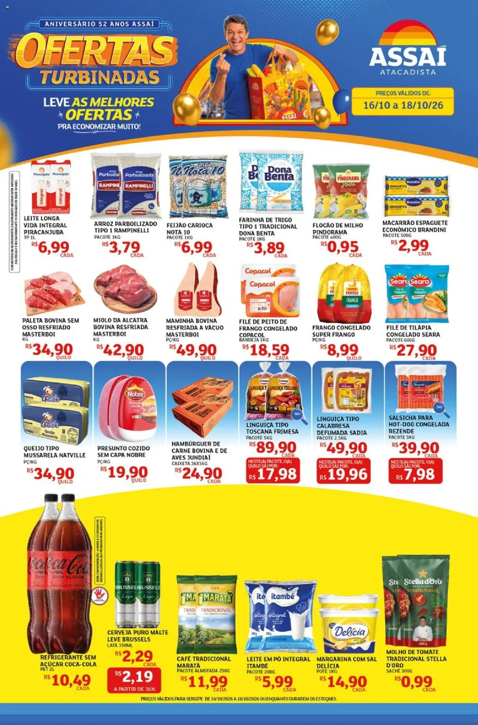 Pré-Visualização do folheto "Assaí Atacadista ofertas - SE" da loja Assaí Atacadista válido a partir de 16/10/2026