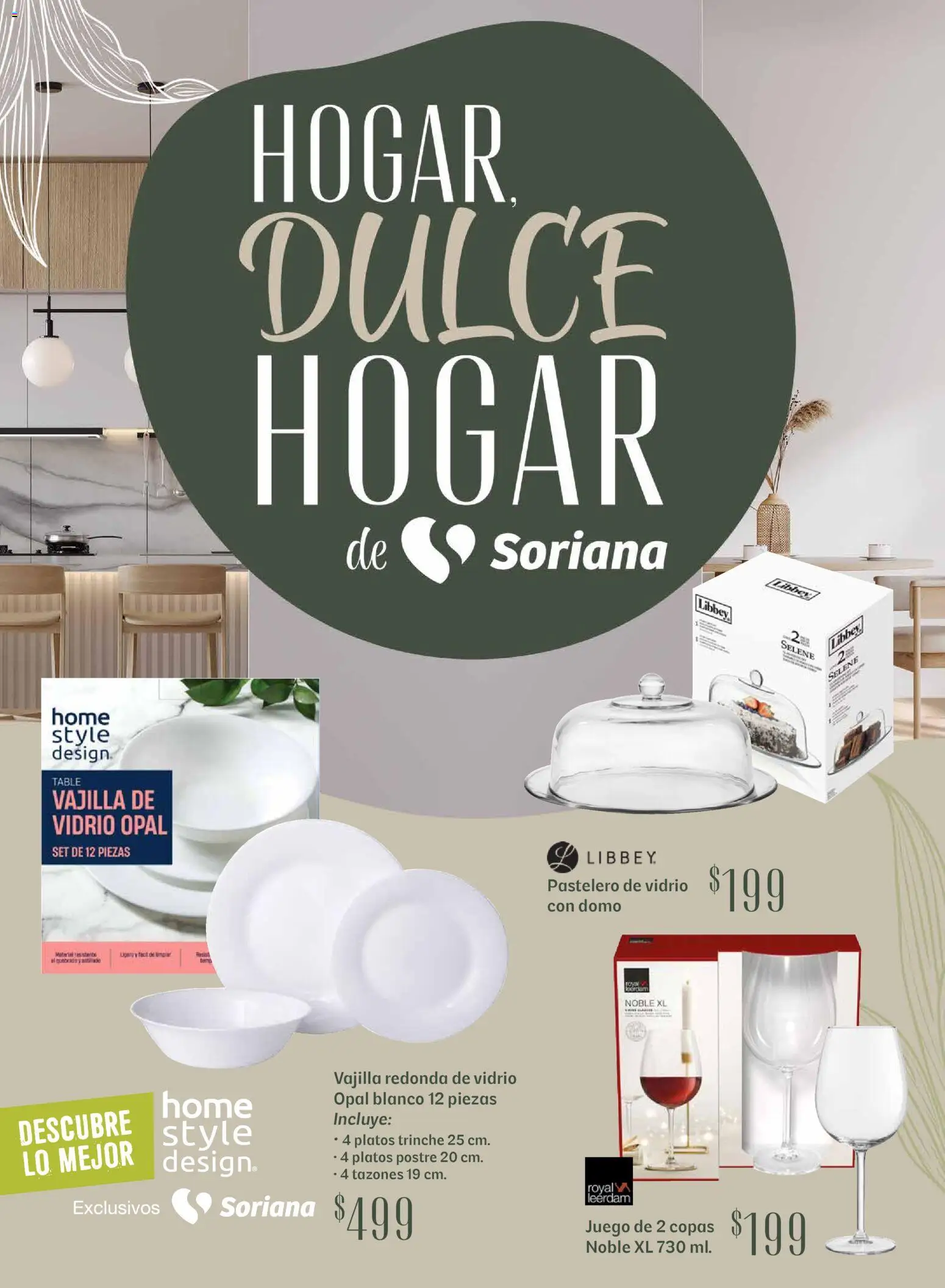 Vista previa las ofertas de la tienda Soriana - Soriana Hogar Dulce Hogar Híper Nacional desde el 15/04/2026 - Juego, Dulce, Vajilla, Postre