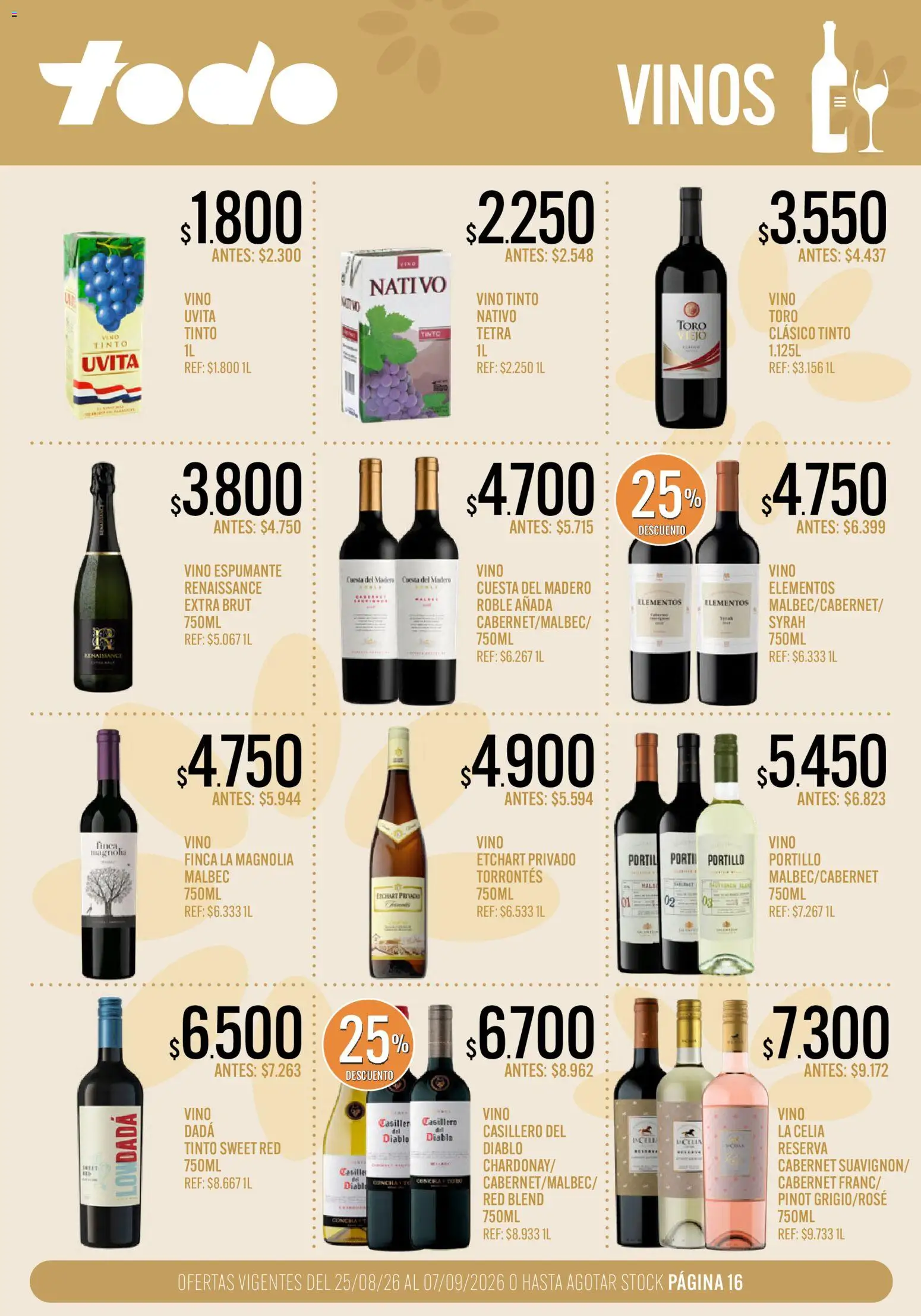 Vista previa del folleto de la tienda Supermercados TODO válido desde el 25/08/2026 