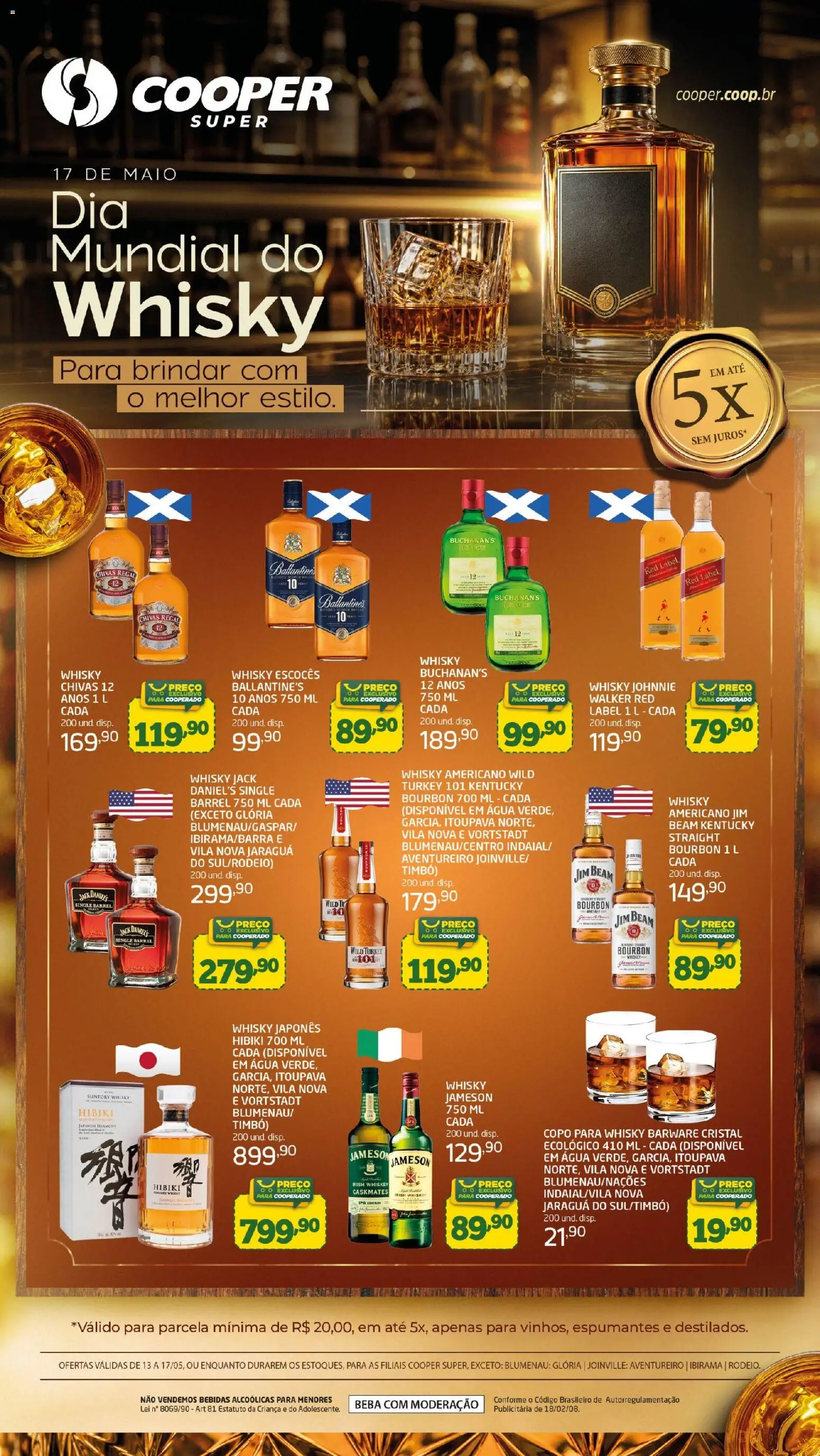 Pré-Visualização do folheto "Cooper ofertas Dia Mundial Whisky" da loja Cooper válido a partir de 13/05/2026