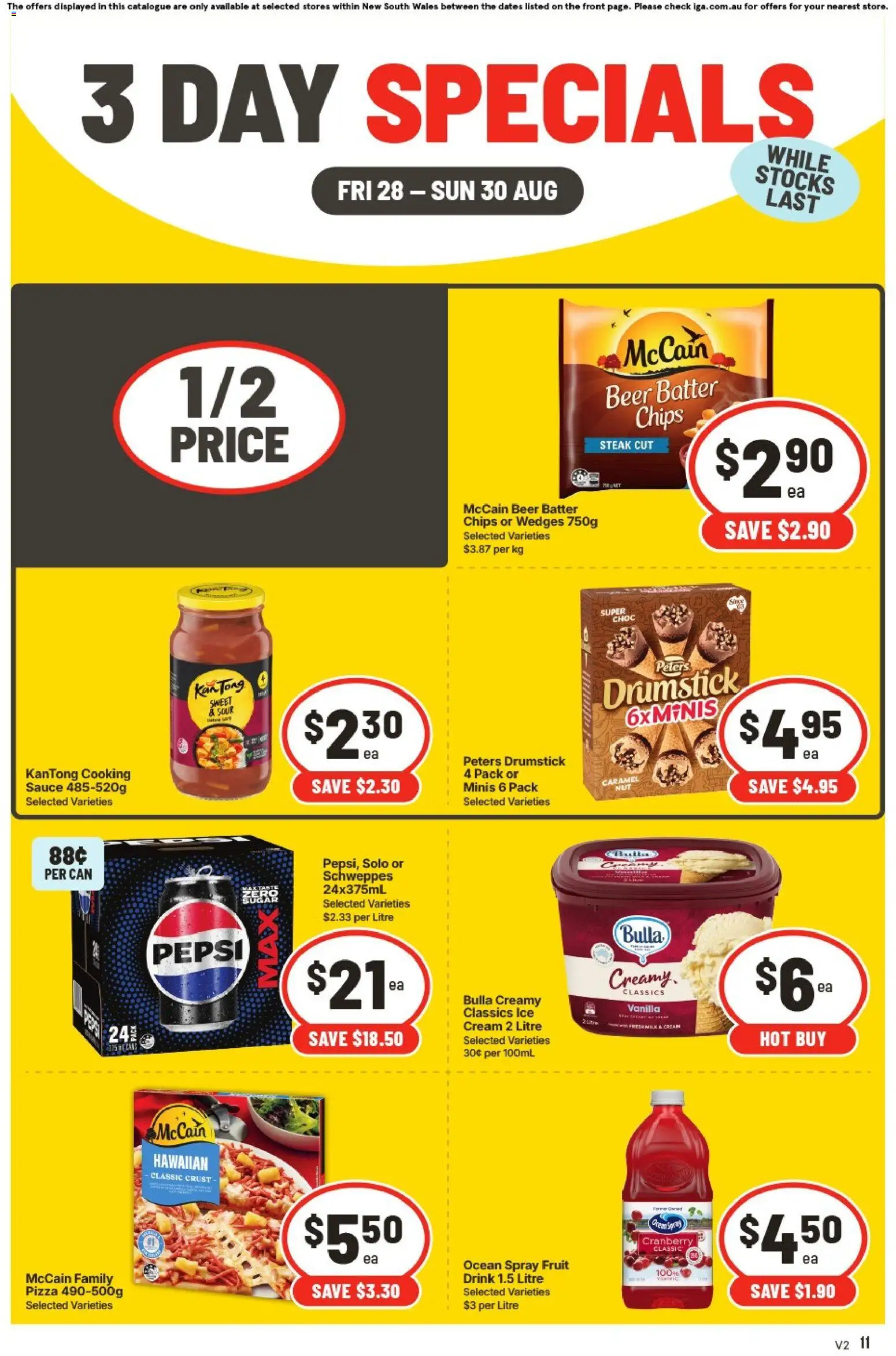 Preview of catalogue IGA 3 Day Specials NSW from shop IGA valid 28/08/2026