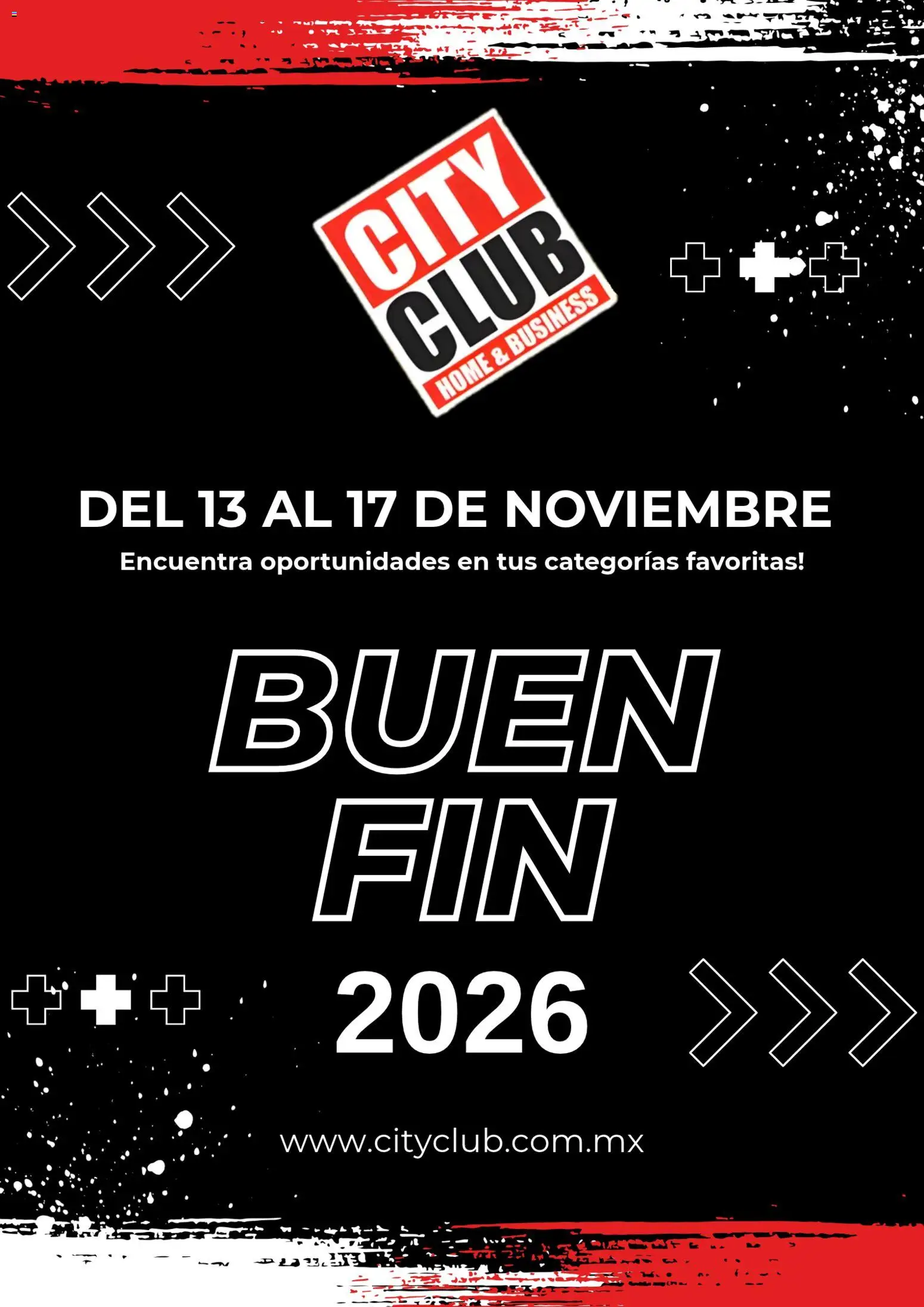 Vista previa las ofertas de la tienda City Club - City Club Buen Fin aviso desde el 16/10/2026 