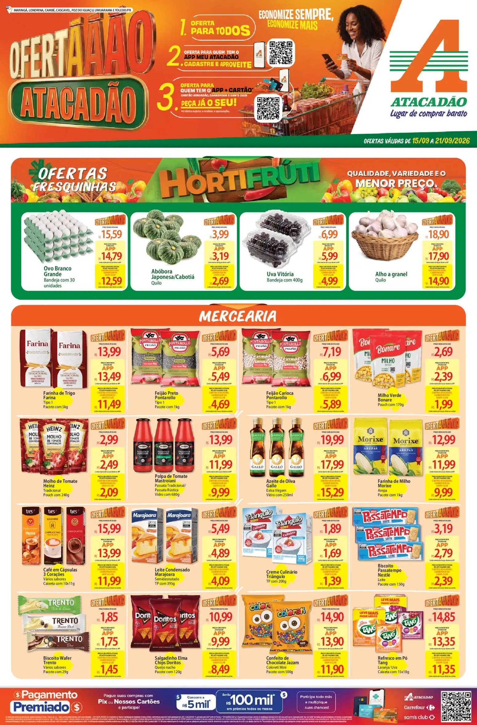 Pré-Visualização do folheto "Atacadão ofertas - PR" da loja Atacadão válido a partir de 15/09/2026