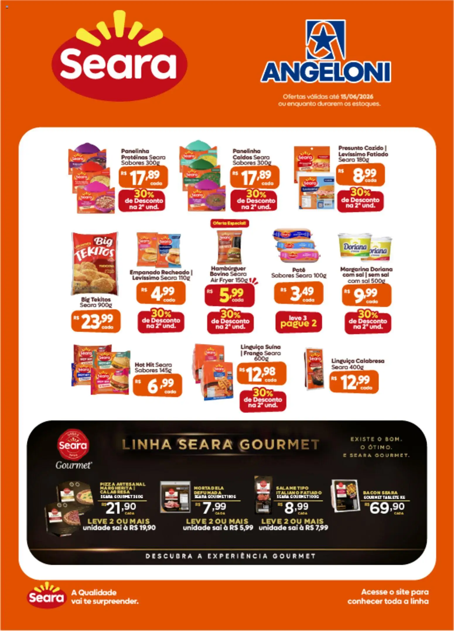 Pré-Visualização do folheto "Angeloni - Ofertas da semana" da loja Angeloni válido a partir de 10/06/2026 - Air fryer, Hambúrguer, Sal, Frango, Bacon, Mortadela, Margarina, Doriana