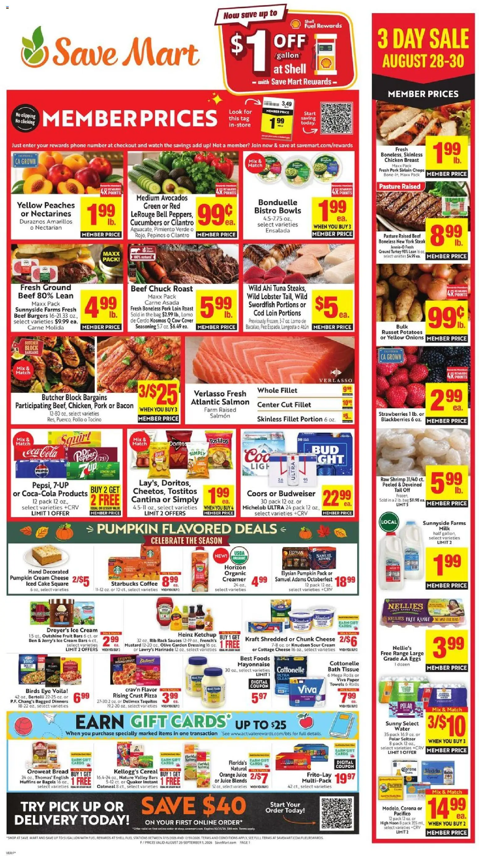 Ad Preview of Save Mart Save Mart Weekly Ad from 08/26/2026