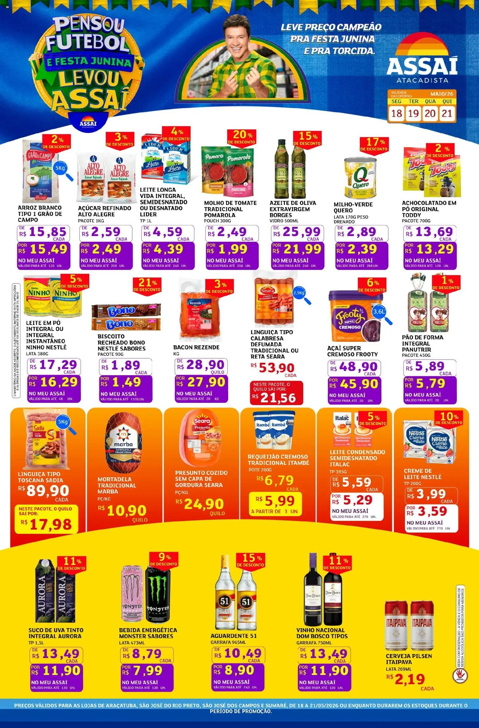 Pré-Visualização do folheto "Assaí Atacadista ofertas - SP" da loja Assaí Atacadista válido a partir de 18/05/2026