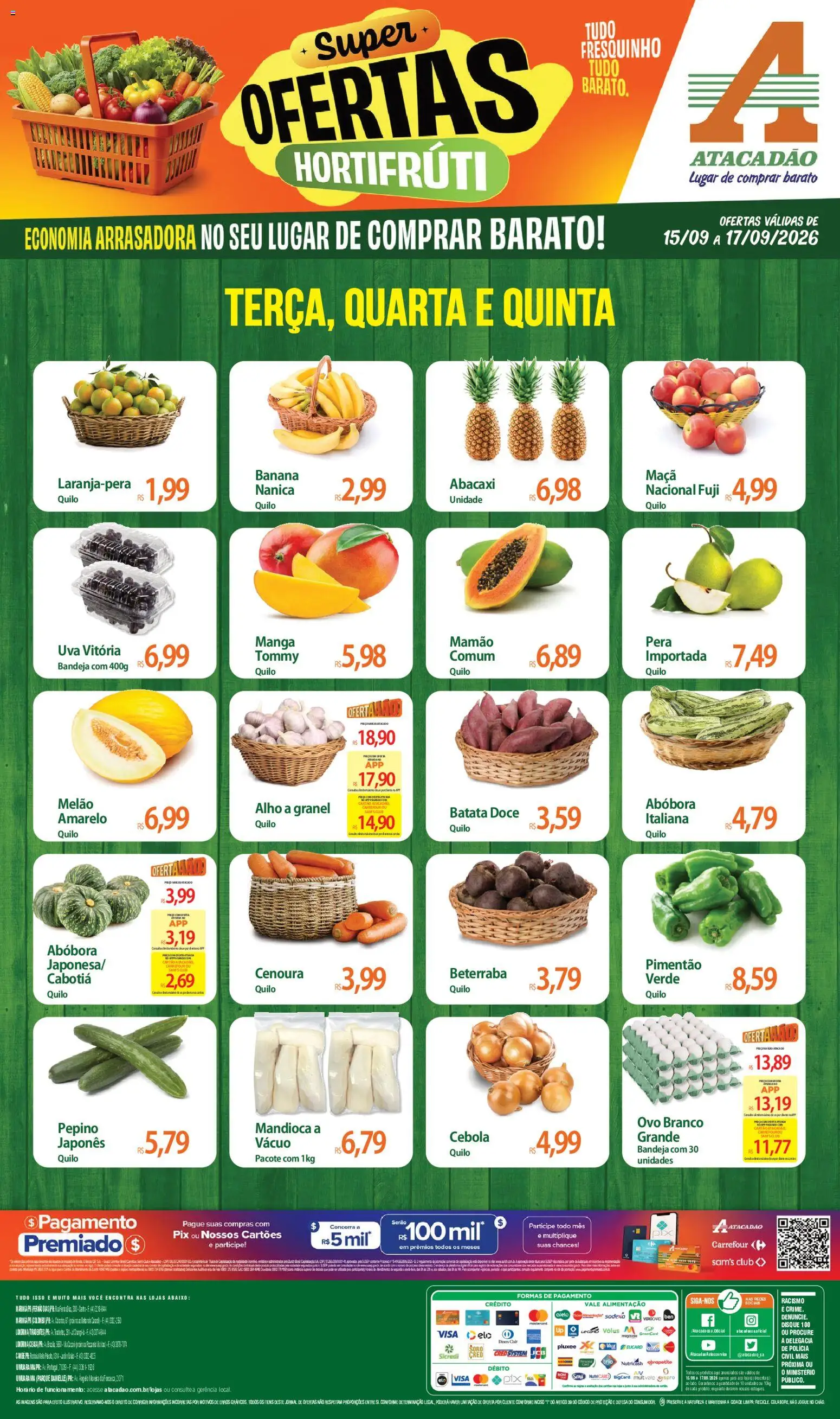 Pré-Visualização do folheto "Atacadão ofertas - PR" da loja Atacadão válido a partir de 15/09/2026