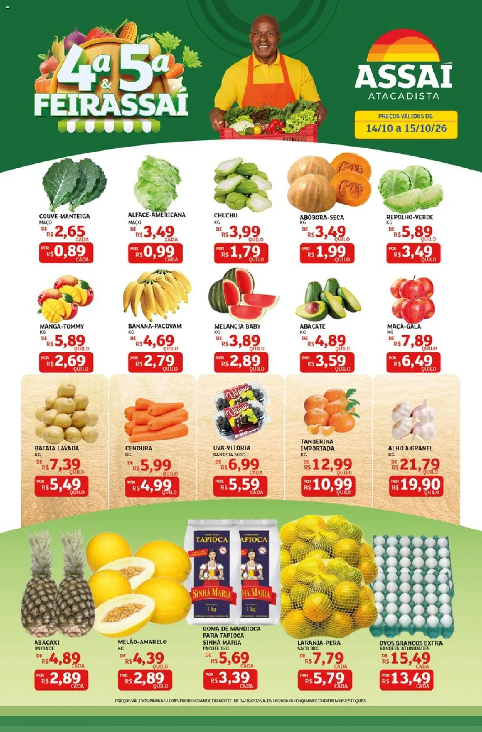 Pré-Visualização do folheto "Assaí Atacadista ofertas - RN" da loja Assaí Atacadista válido a partir de 14/10/2026