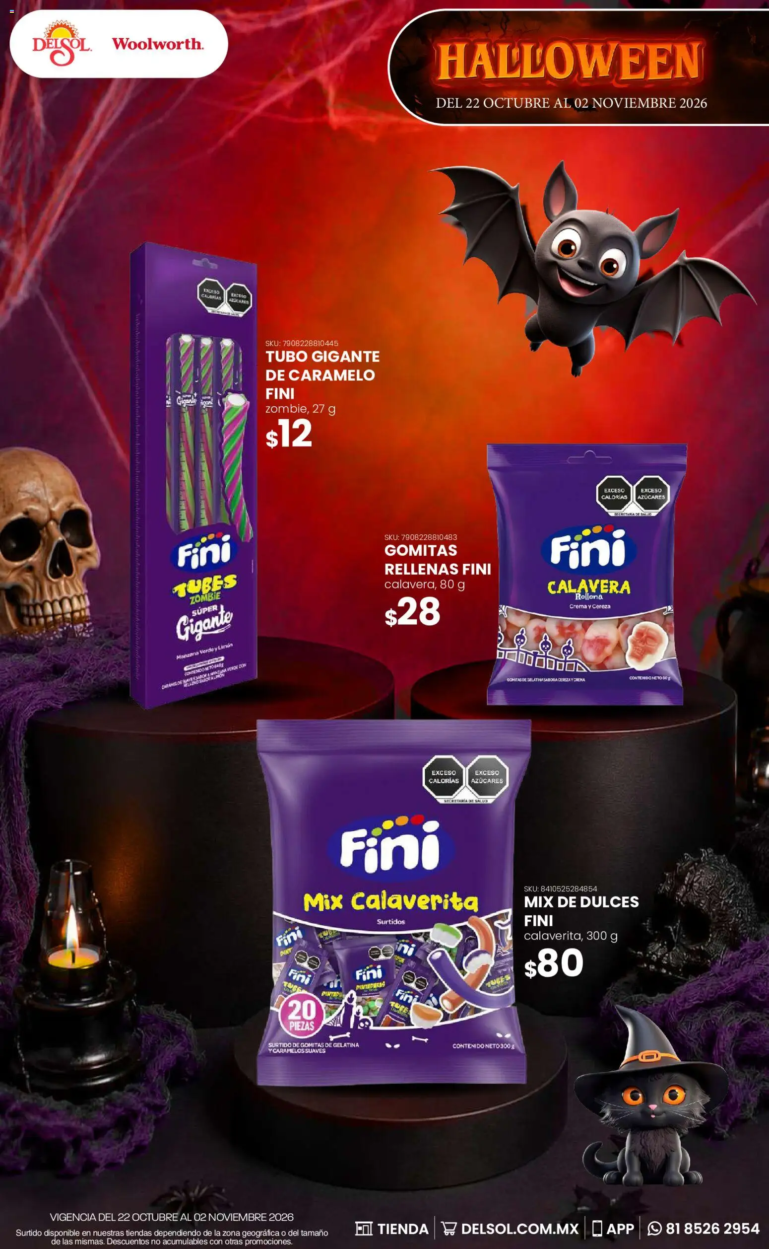 Vista previa las ofertas de la tienda Del Sol y Woolworth - Del Sol y Woolworth catálogo Halloween desde el 22/10/2026 