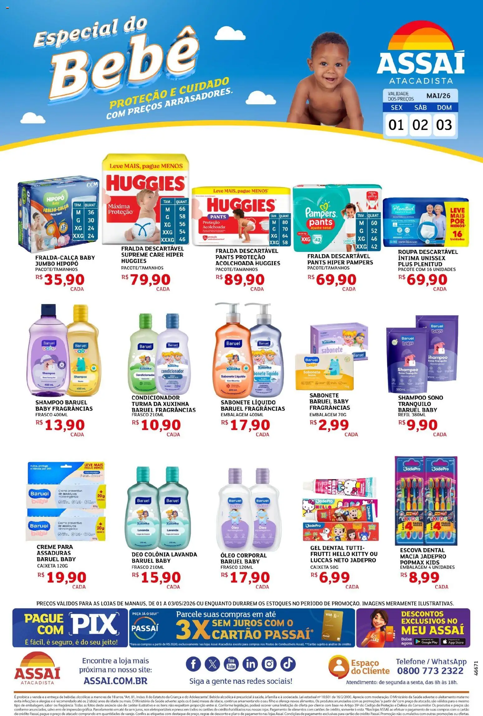 Pré-Visualização do folheto "Assaí Atacadista ofertas - AM" da loja Assaí Atacadista válido a partir de 01/05/2026