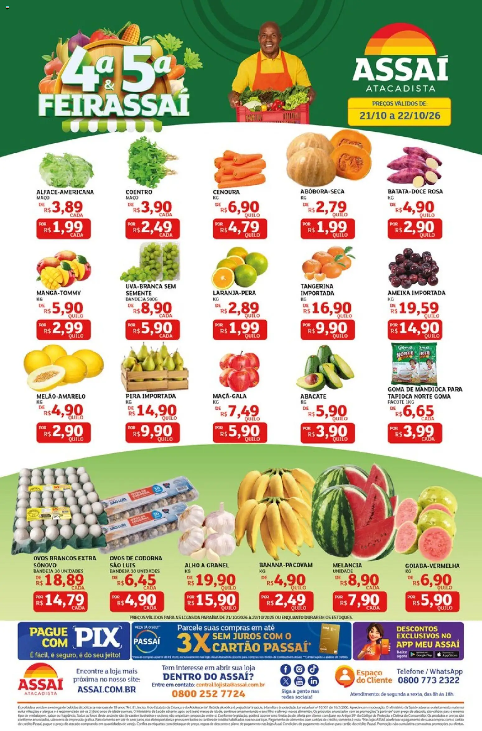 Pré-Visualização do folheto "Assaí Atacadista ofertas - PB" da loja Assaí Atacadista válido a partir de 21/10/2026