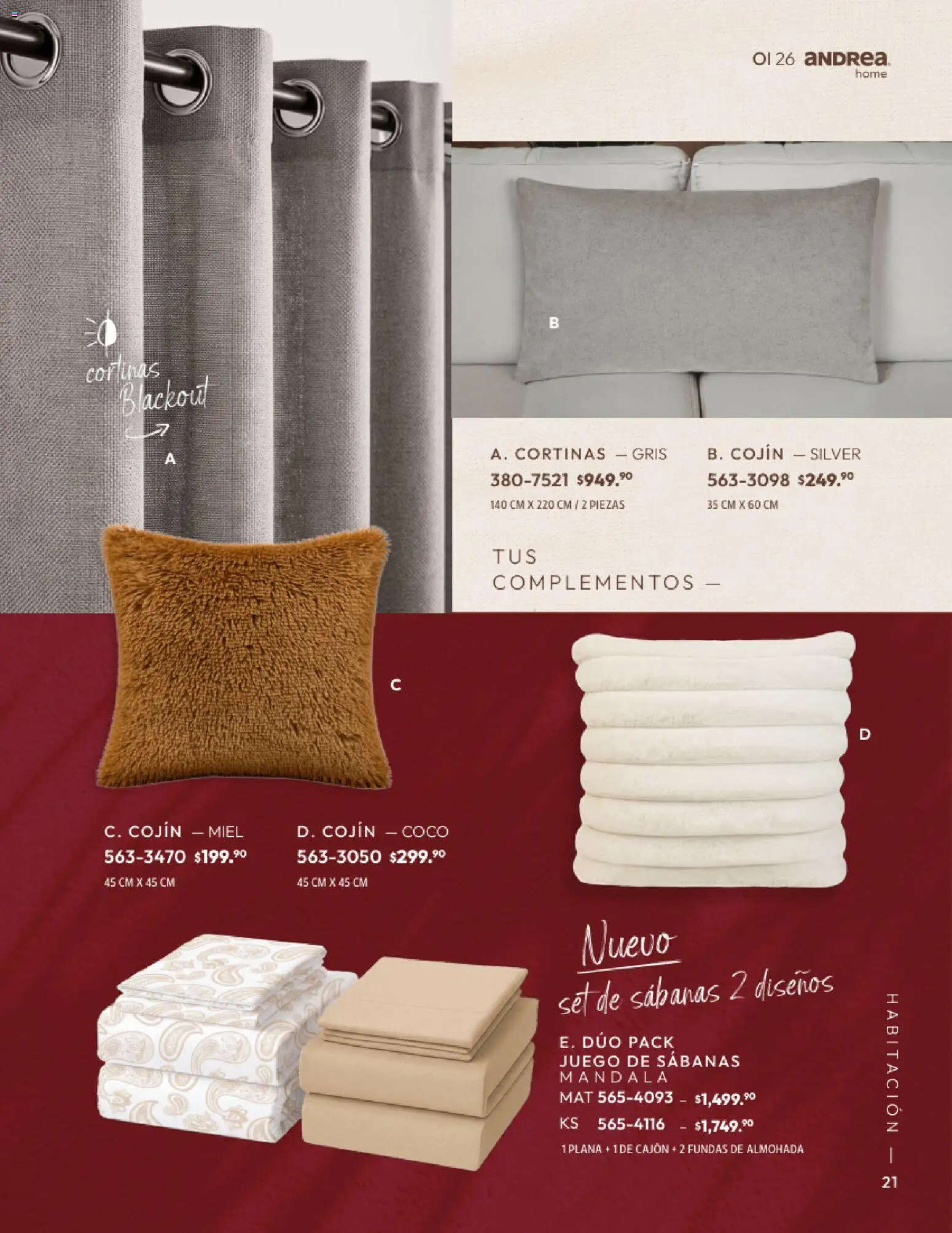 Vista previa las ofertas de la tienda Andrea - Andrea catálogo Home desde el 01/09/2026 