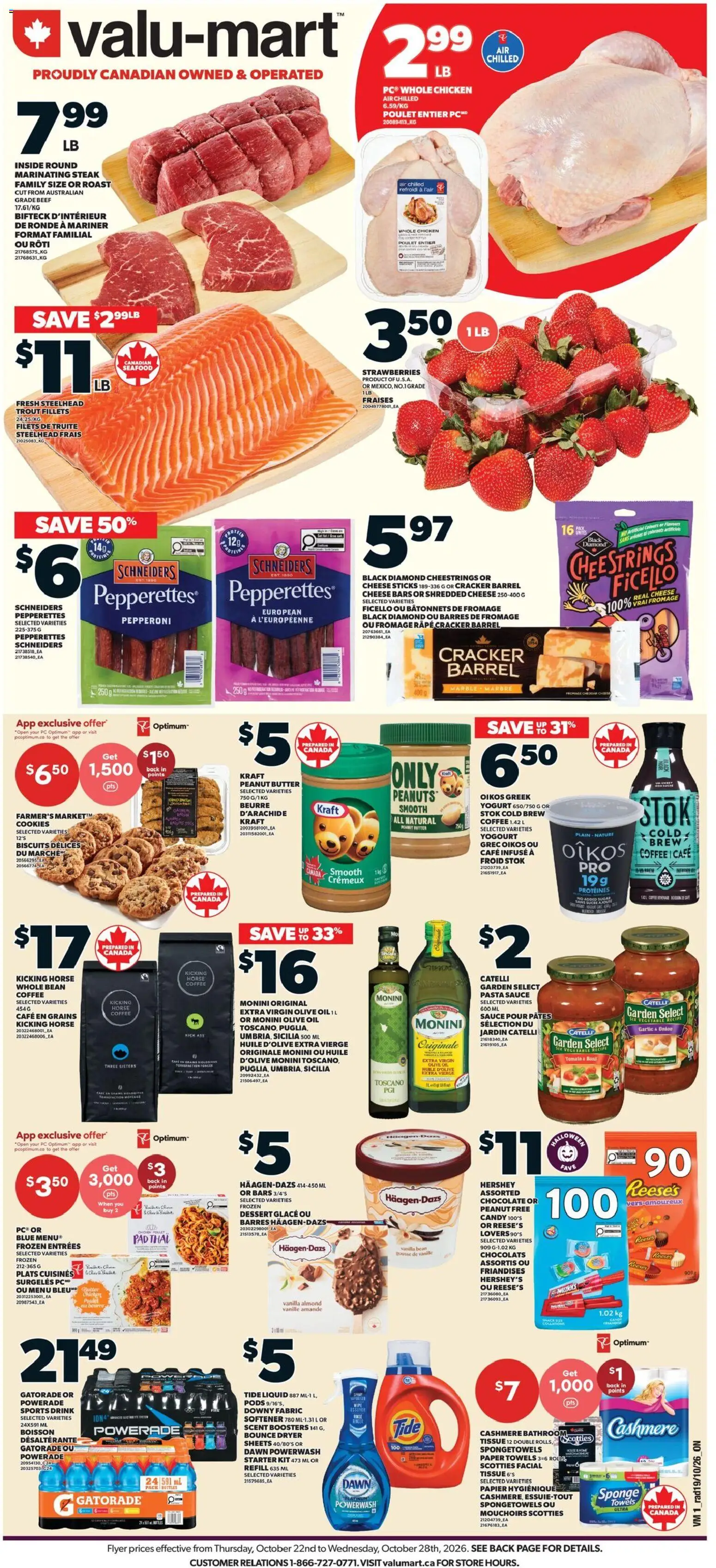 Preview of leaflet Valu Mart weekly flyer / circulaire from shop Valu Mart is valid from Oct 22, 2026